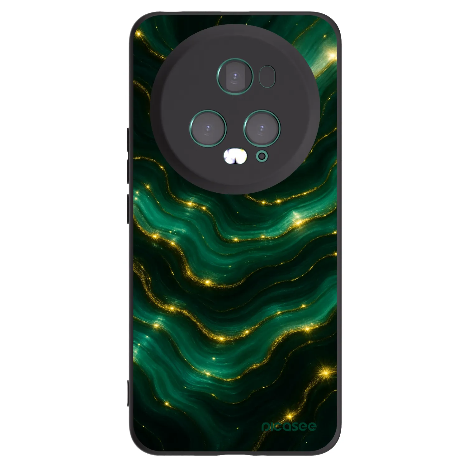 Picasee crna silikonska maskica za Honor Magic5 Pro - Emerald