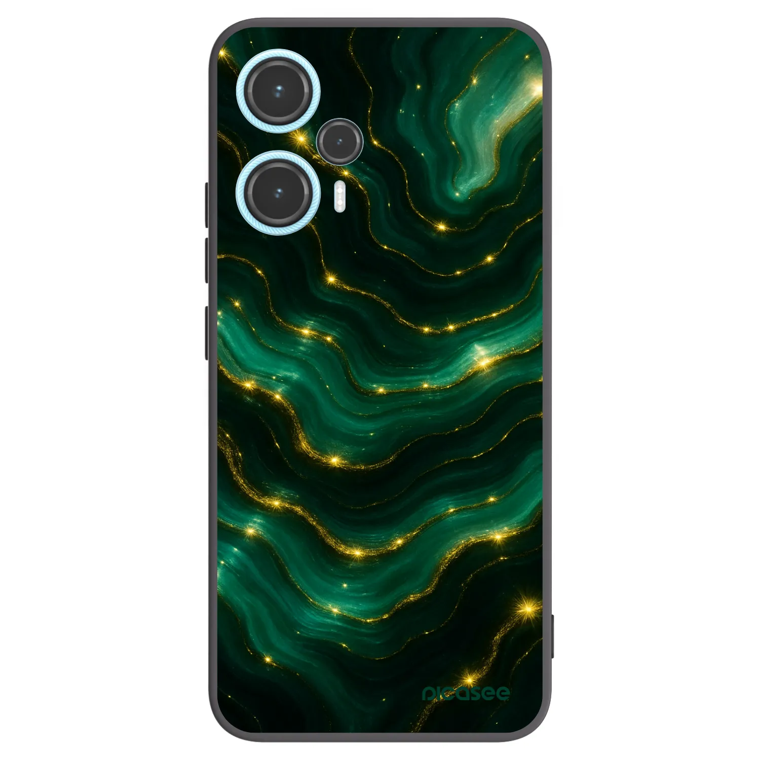 Picasee crna silikonska maskica za Xiaomi Poco F5 - Emerald