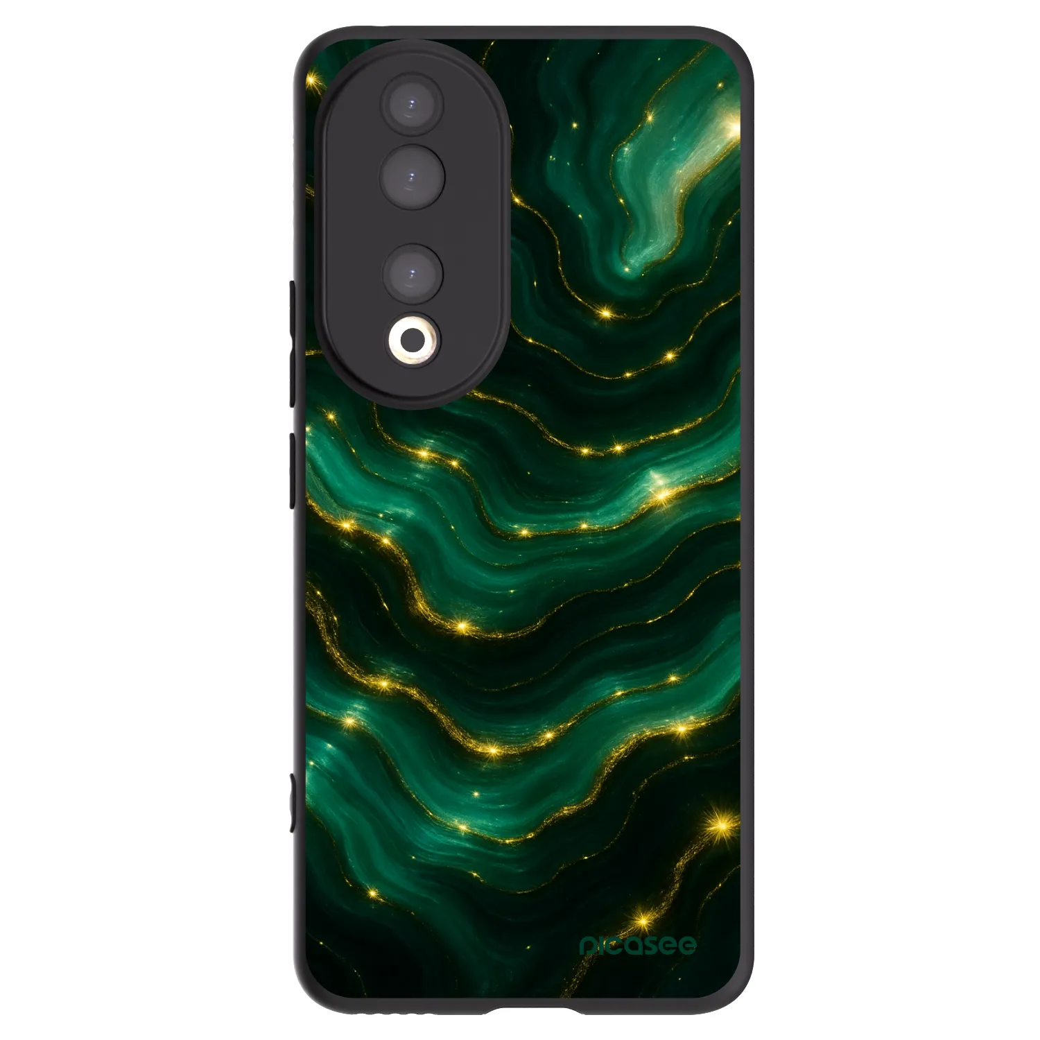 Picasee crna silikonska maskica za Honor 90 5G - Emerald