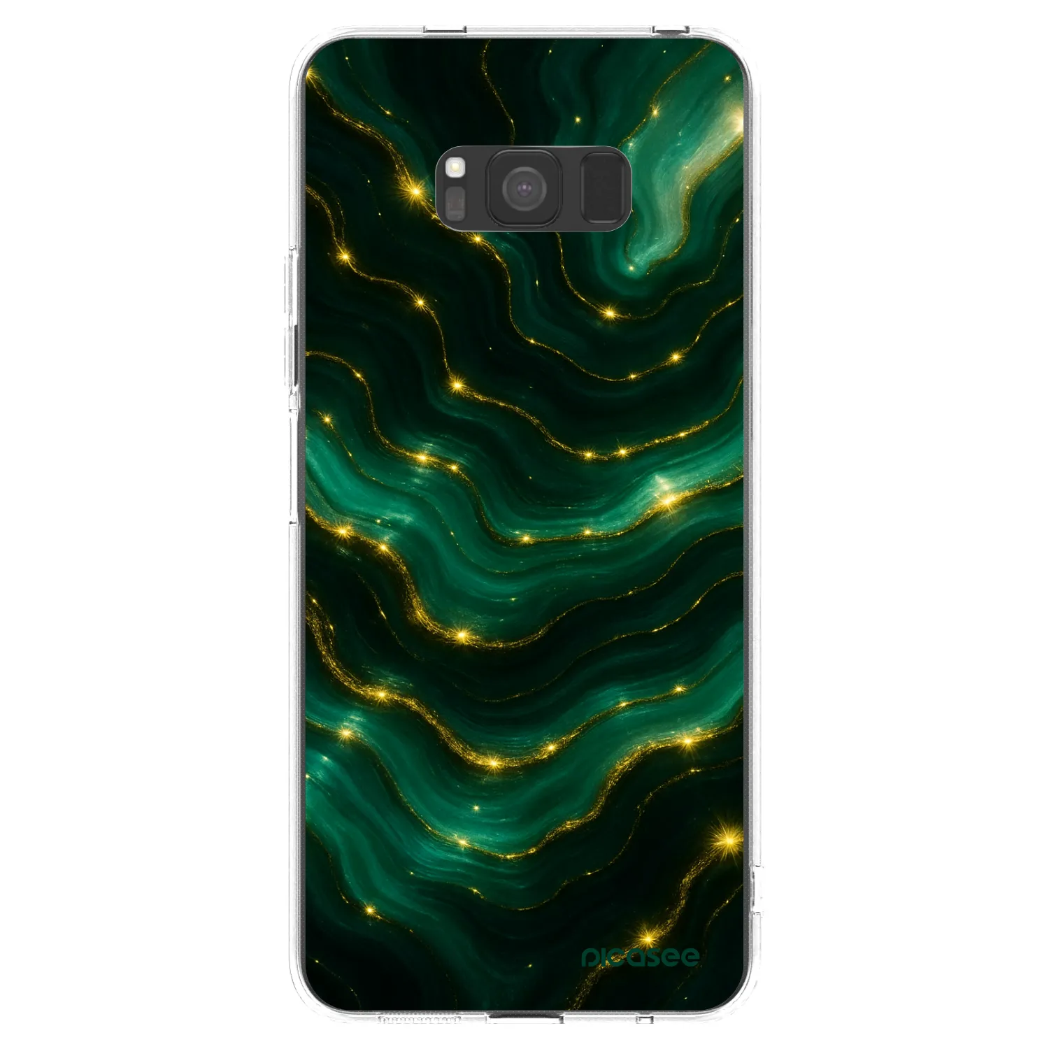 Picasee silikonska prozirna maskica za Samsung Galaxy S8 G950F - Emerald