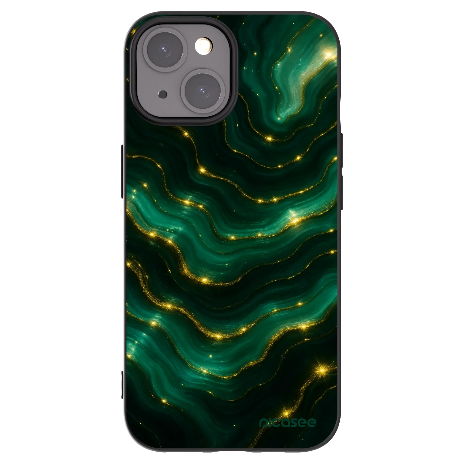 Picasee crna silikonska maskica za Apple iPhone 15 - Emerald