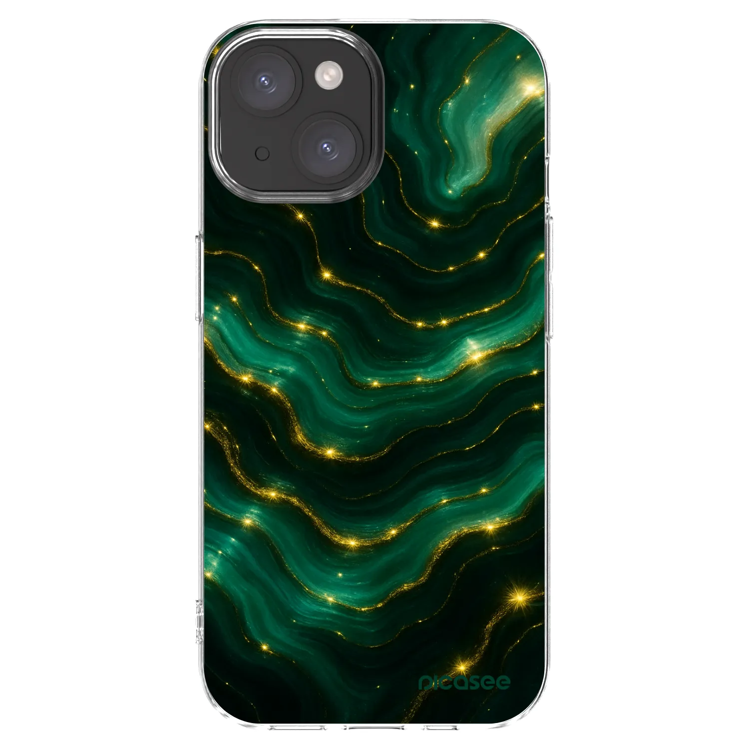 Picasee silikonska prozirna maskica za Apple iPhone 15 - Emerald