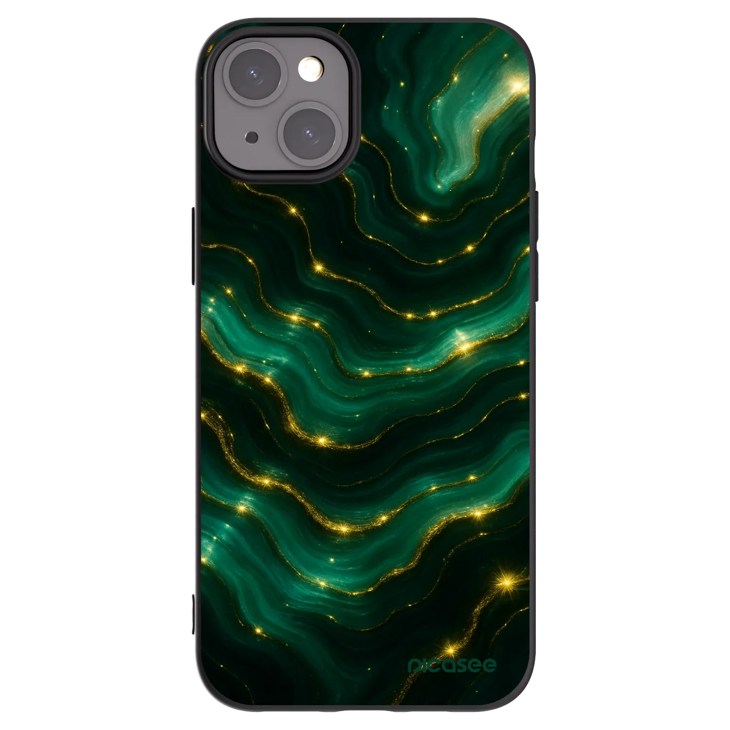 Picasee crna silikonska maskica za Apple iPhone 15 Plus - Emerald