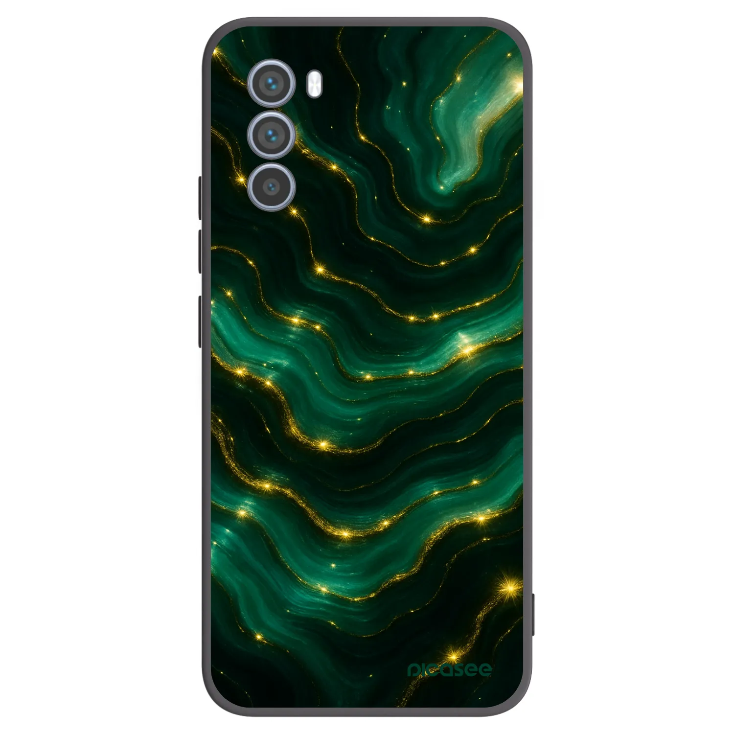 Picasee crna silikonska maskica za Motorola Moto G62 - Emerald