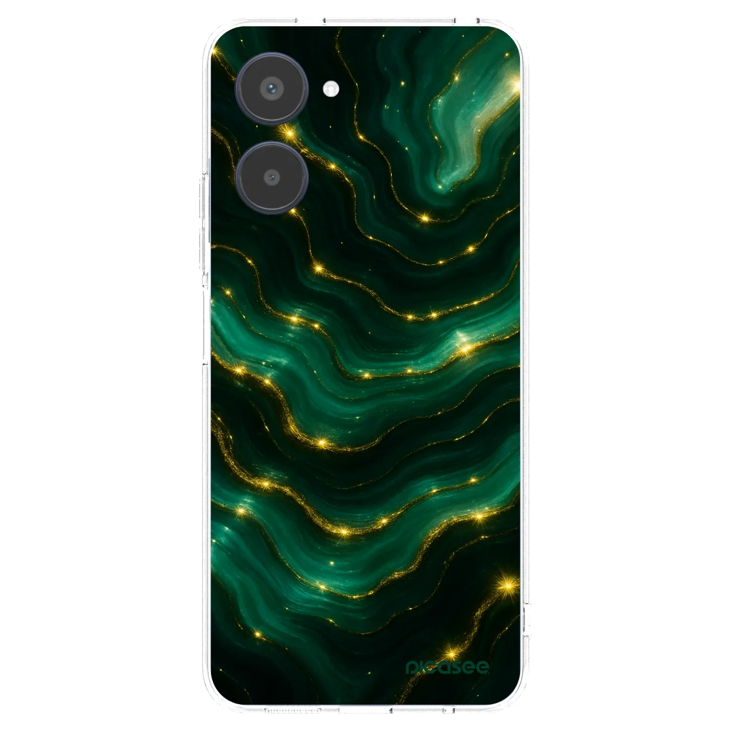 Picasee silikonska prozirna maskica za Realme 10 4G - Emerald