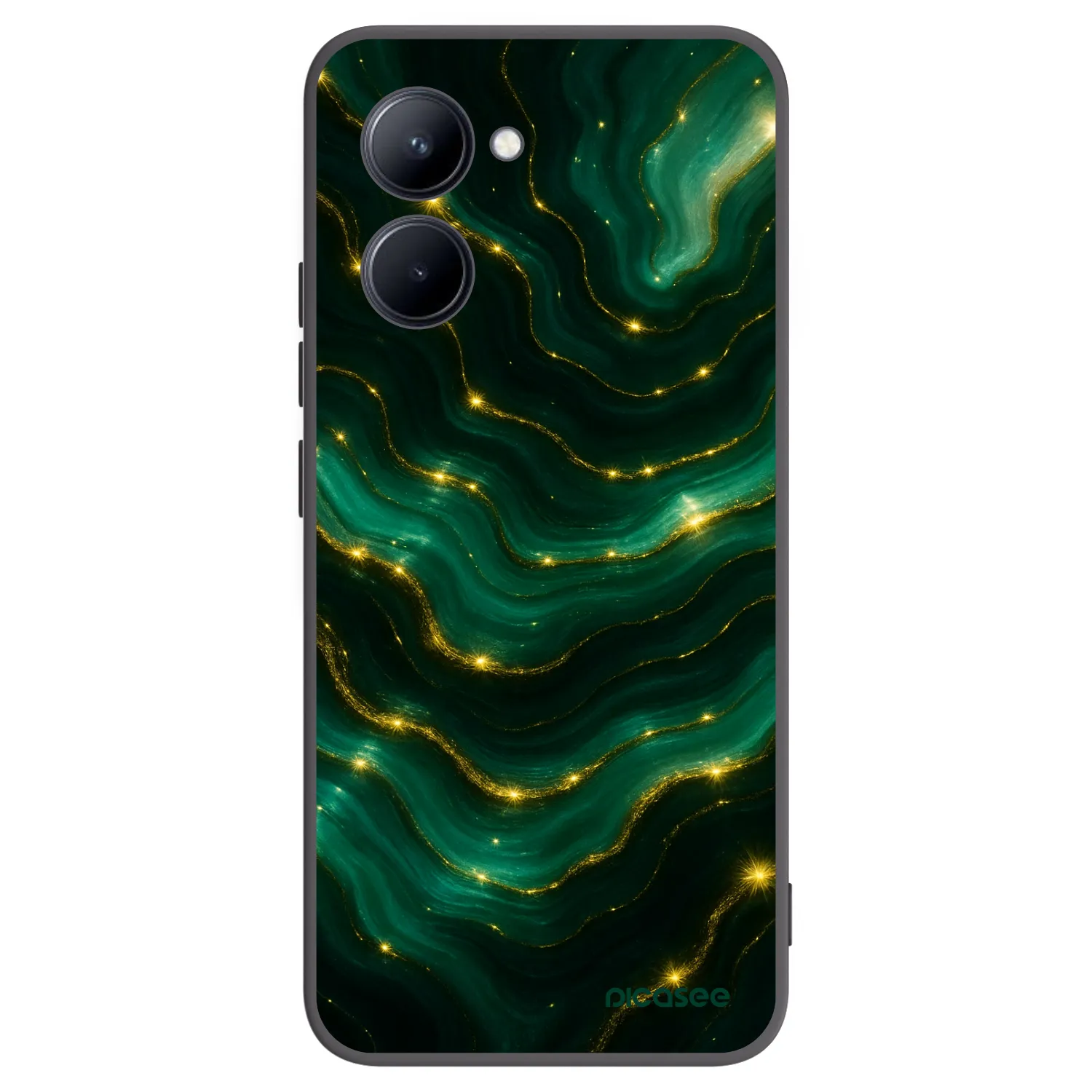 Picasee crna silikonska maskica za Realme C33 (2023) - Emerald