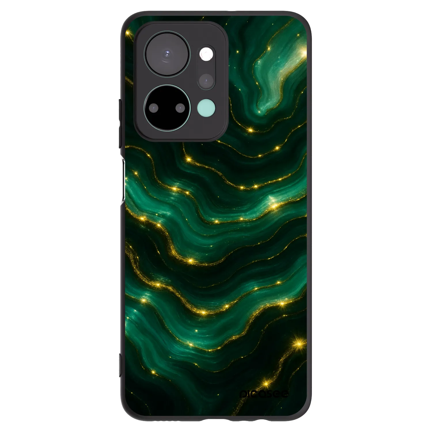 Picasee crna silikonska maskica za Honor X7a - Emerald