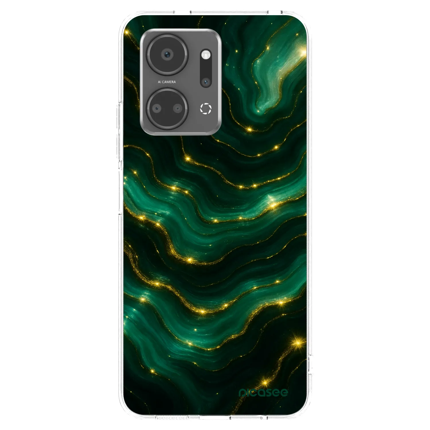 Picasee silikonska prozirna maskica za Honor X7a - Emerald