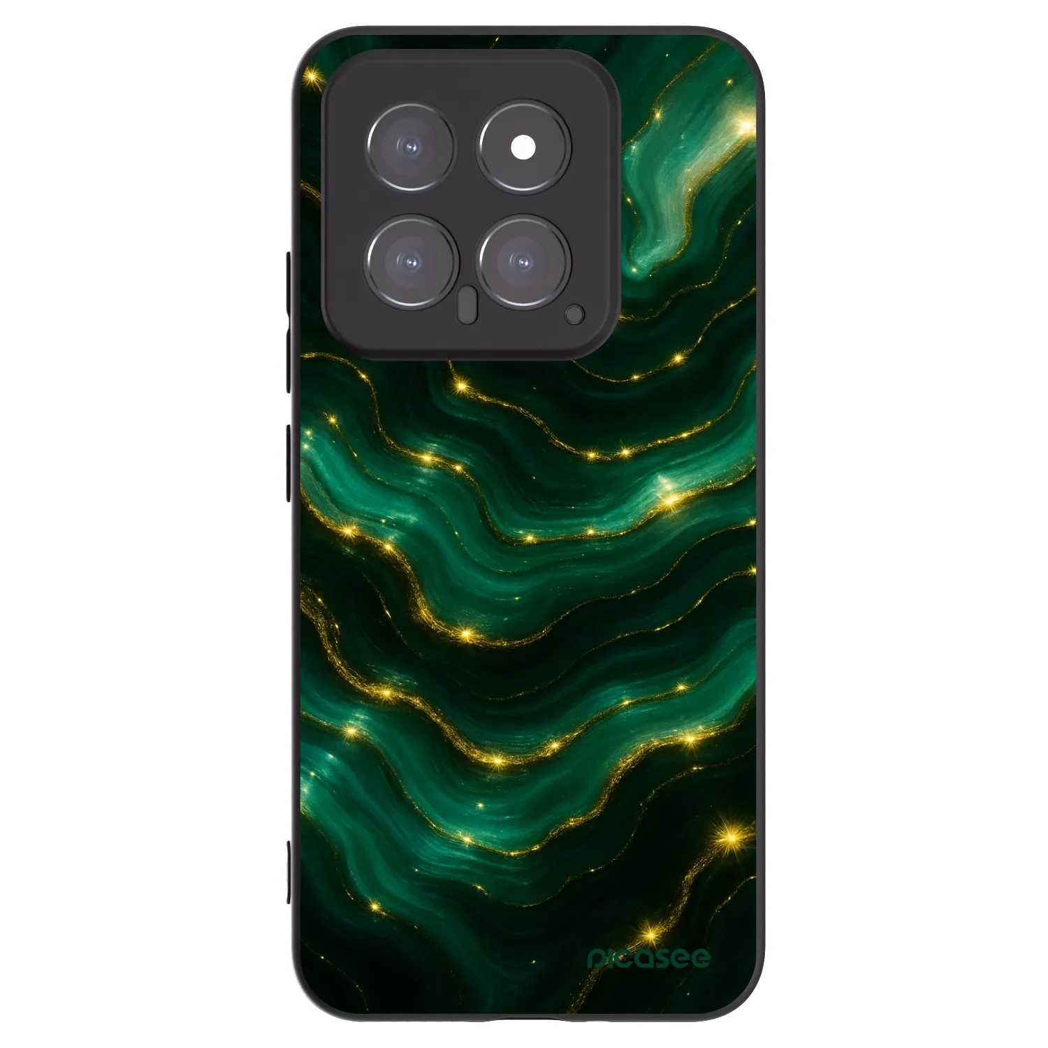 Picasee crna silikonska maskica za Xiaomi 14 - Emerald