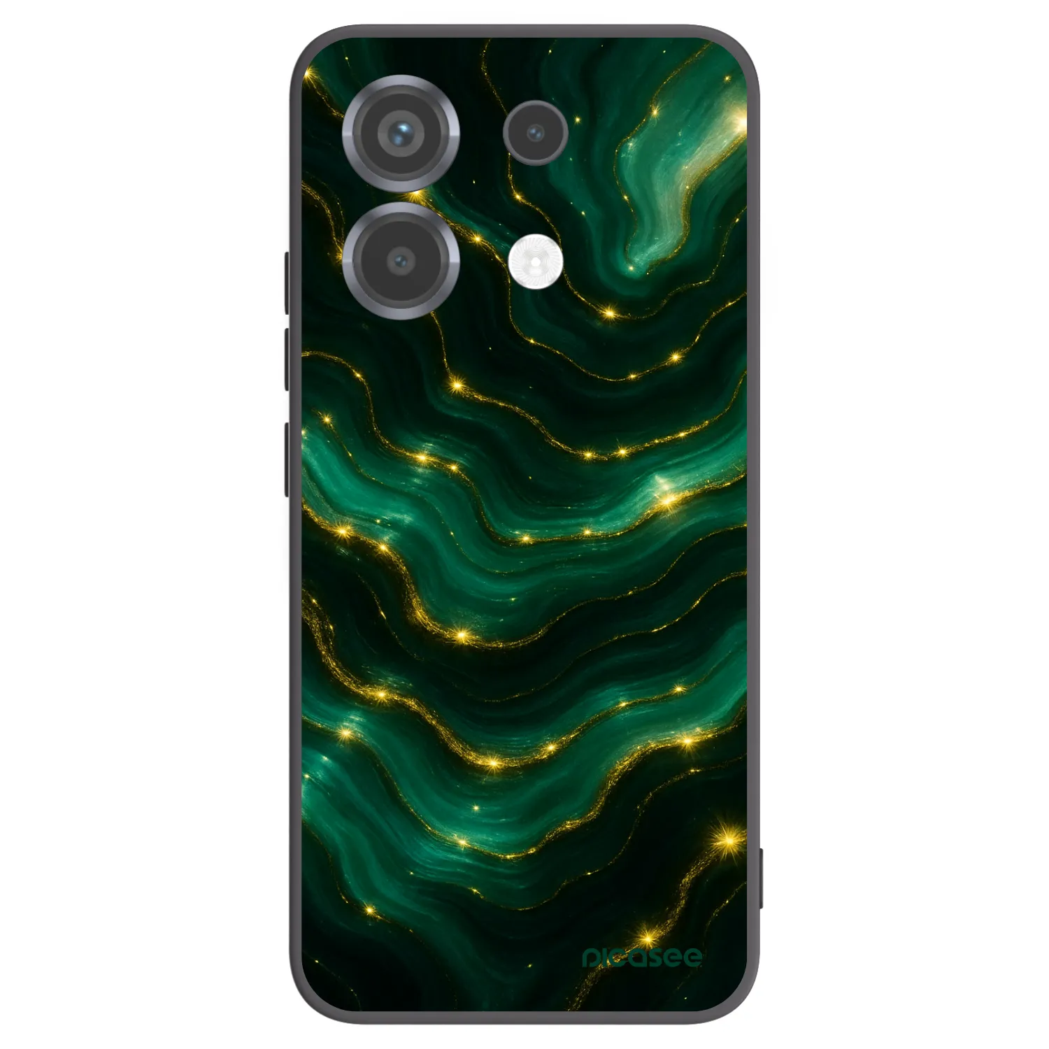 Picasee crna silikonska maskica za Xiaomi Poco X6 - Emerald