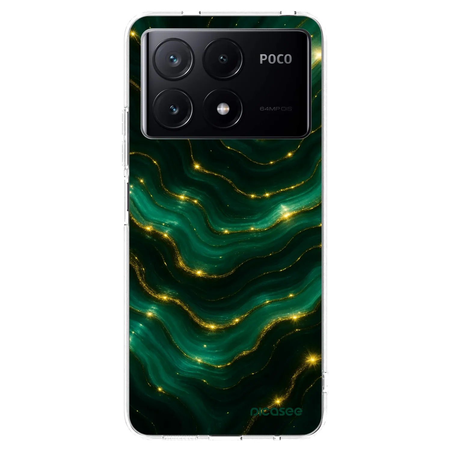 Picasee silikonska prozirna maskica za Xiaomi Poco X6 Pro - Emerald