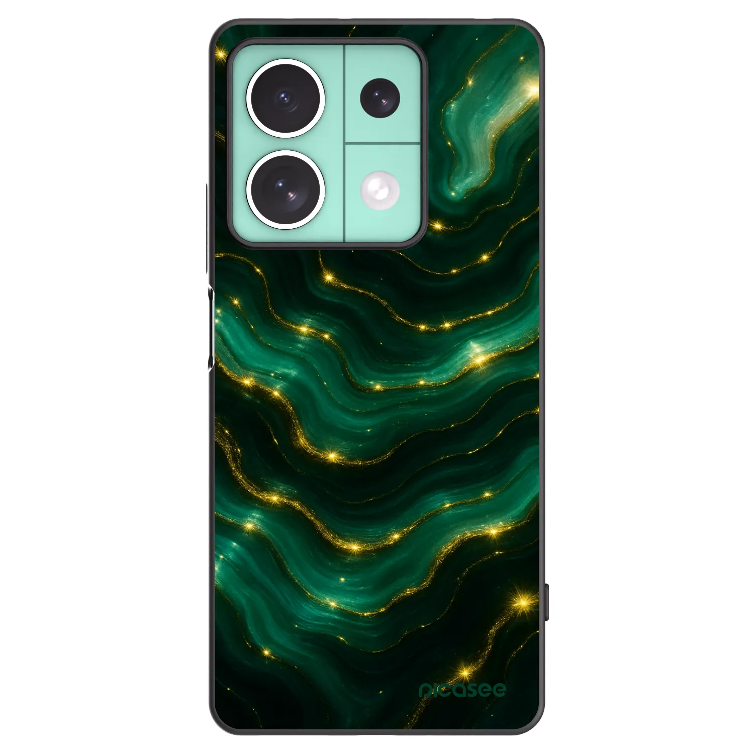 Picasee crna silikonska maskica za Xiaomi Redmi Note 13 5G - Emerald