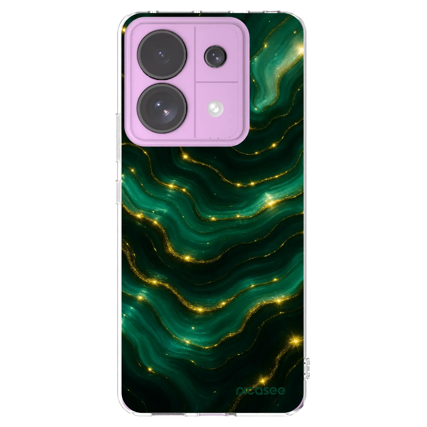 Picasee silikonska prozirna maskica za Xiaomi Redmi Note 13 Pro 5G - Emerald