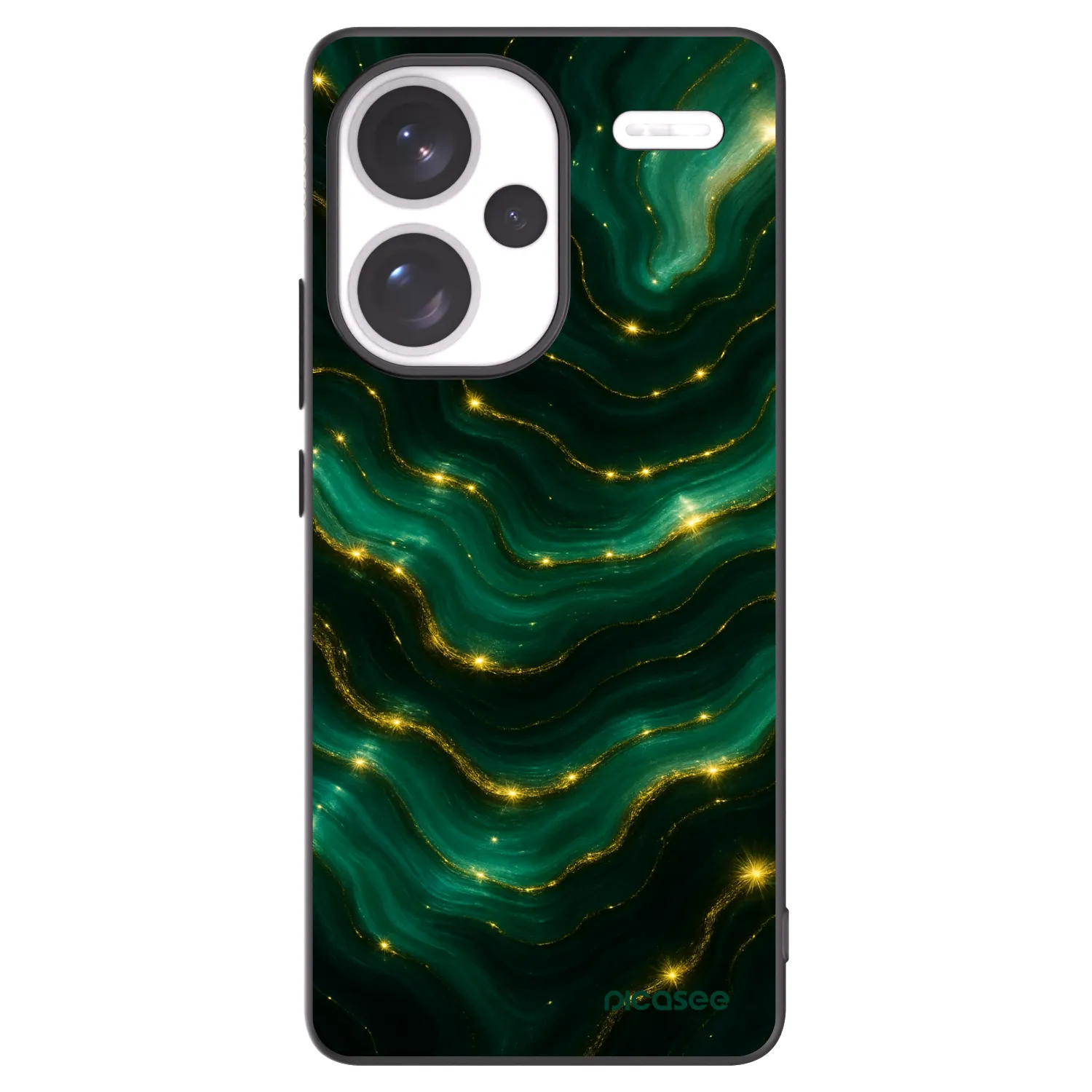 Picasee crna silikonska maskica za Xiaomi Redmi Note 13 Pro+ 5G - Emerald