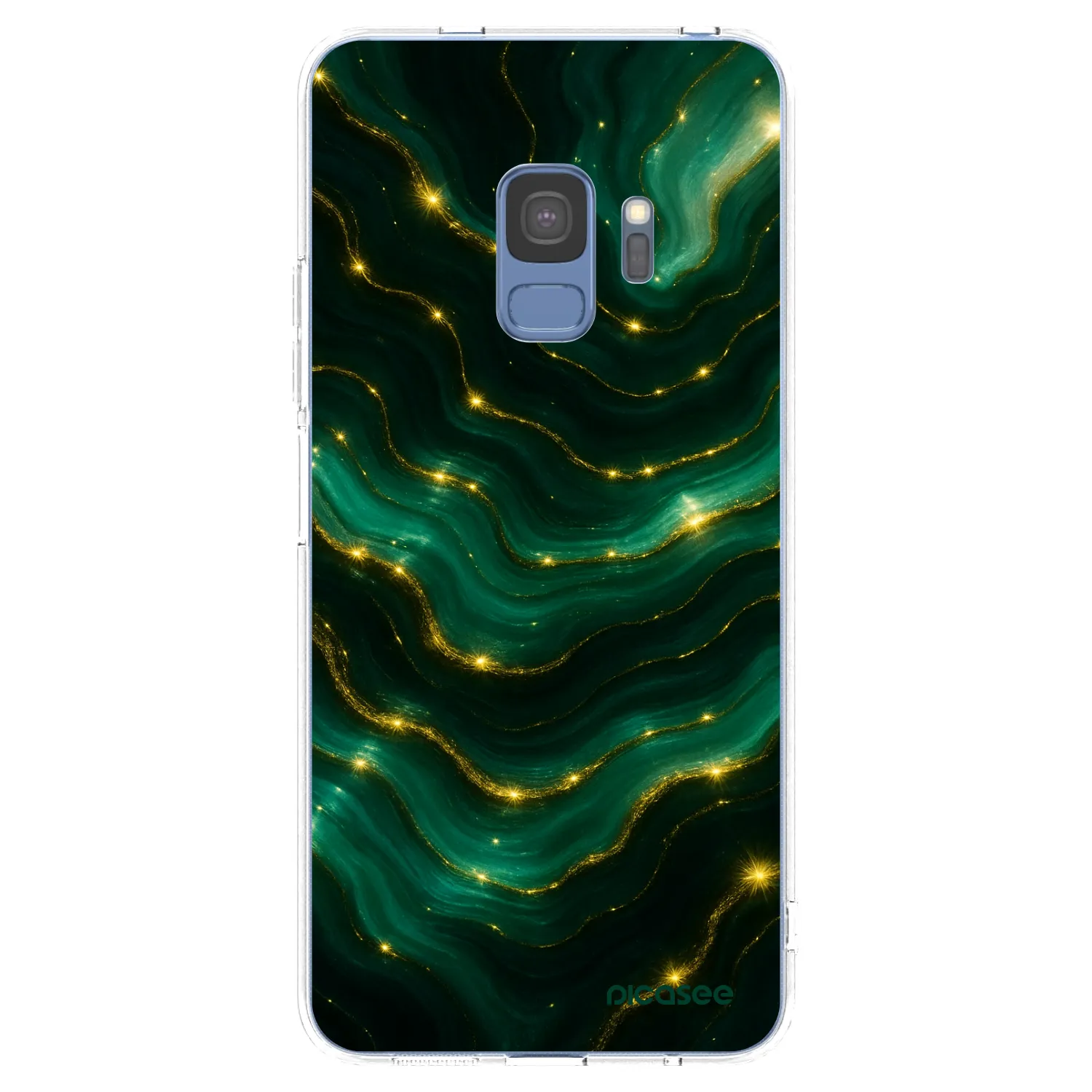 Picasee silikonska prozirna maskica za Samsung Galaxy S9 G960F - Emerald