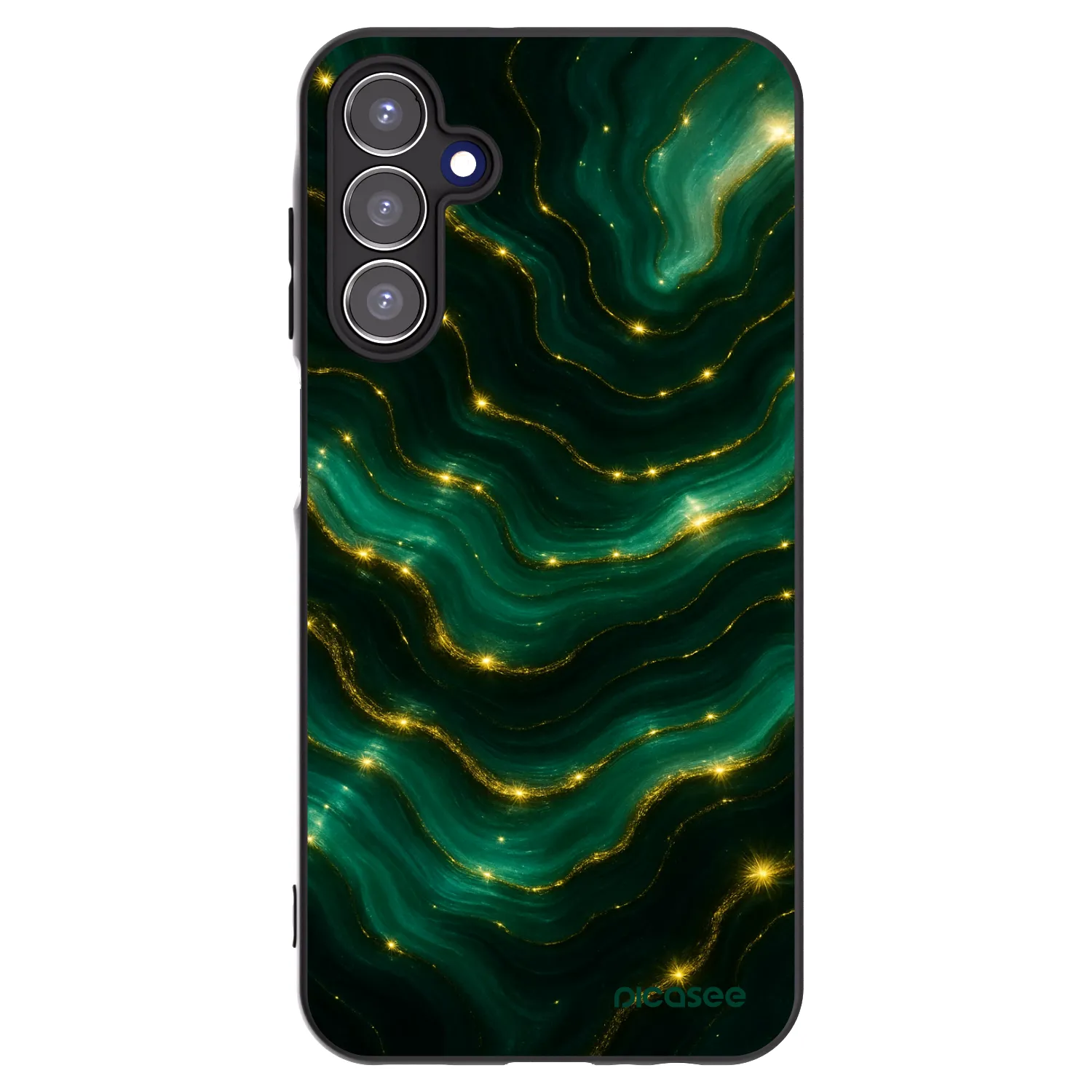 Picasee crna silikonska maskica za Samsung Galaxy A15 A156B 5G - Emerald