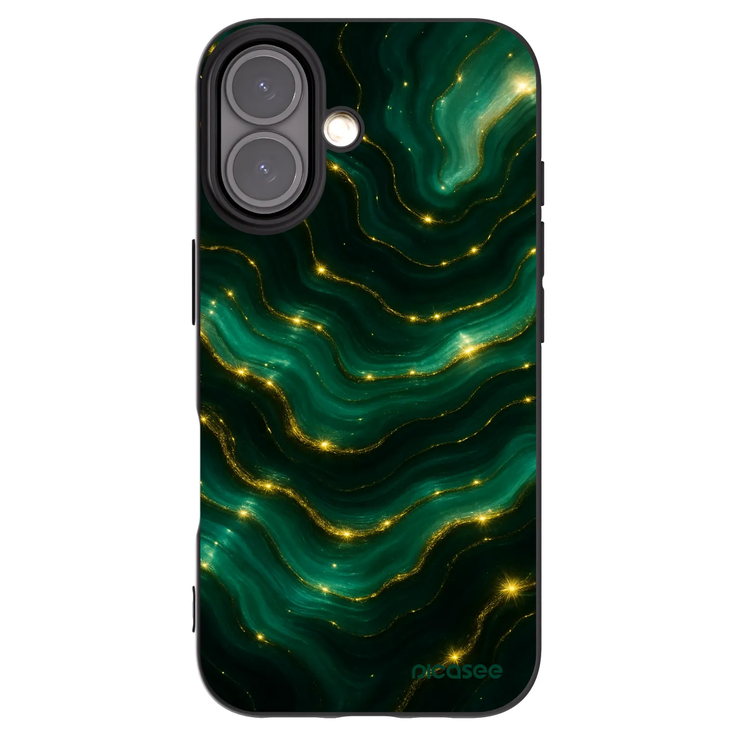 Picasee crna silikonska maskica za Apple iPhone 16 - Emerald