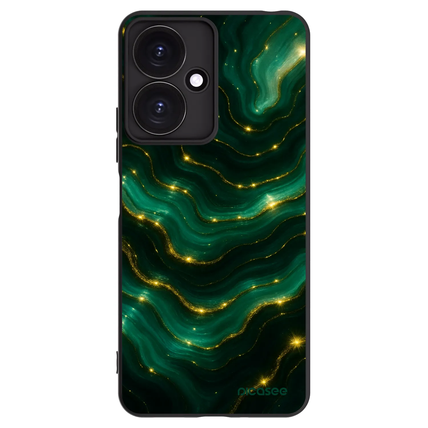 Picasee crna silikonska maskica za Xiaomi Redmi 13C 5G - Emerald