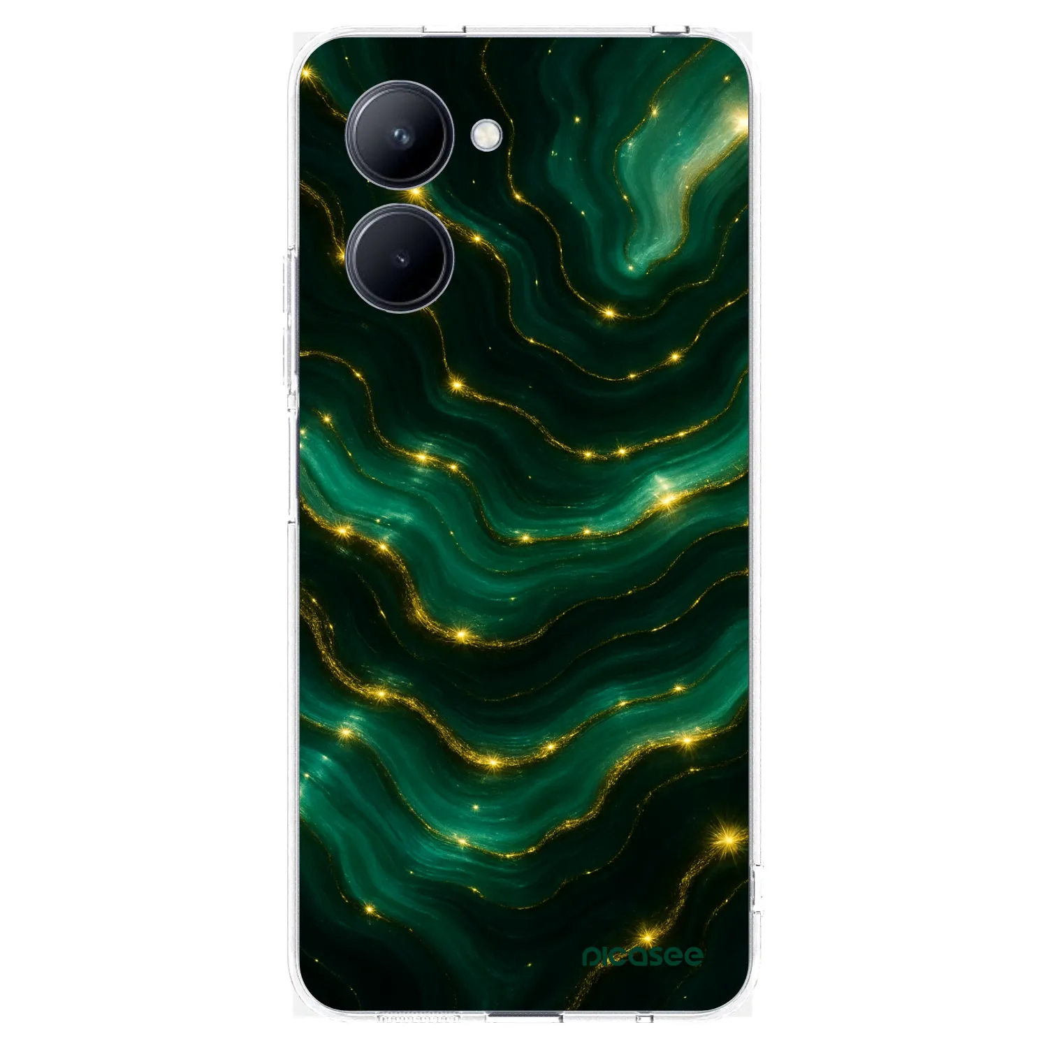Picasee silikonska prozirna maskica za Realme C33 (2023) - Emerald