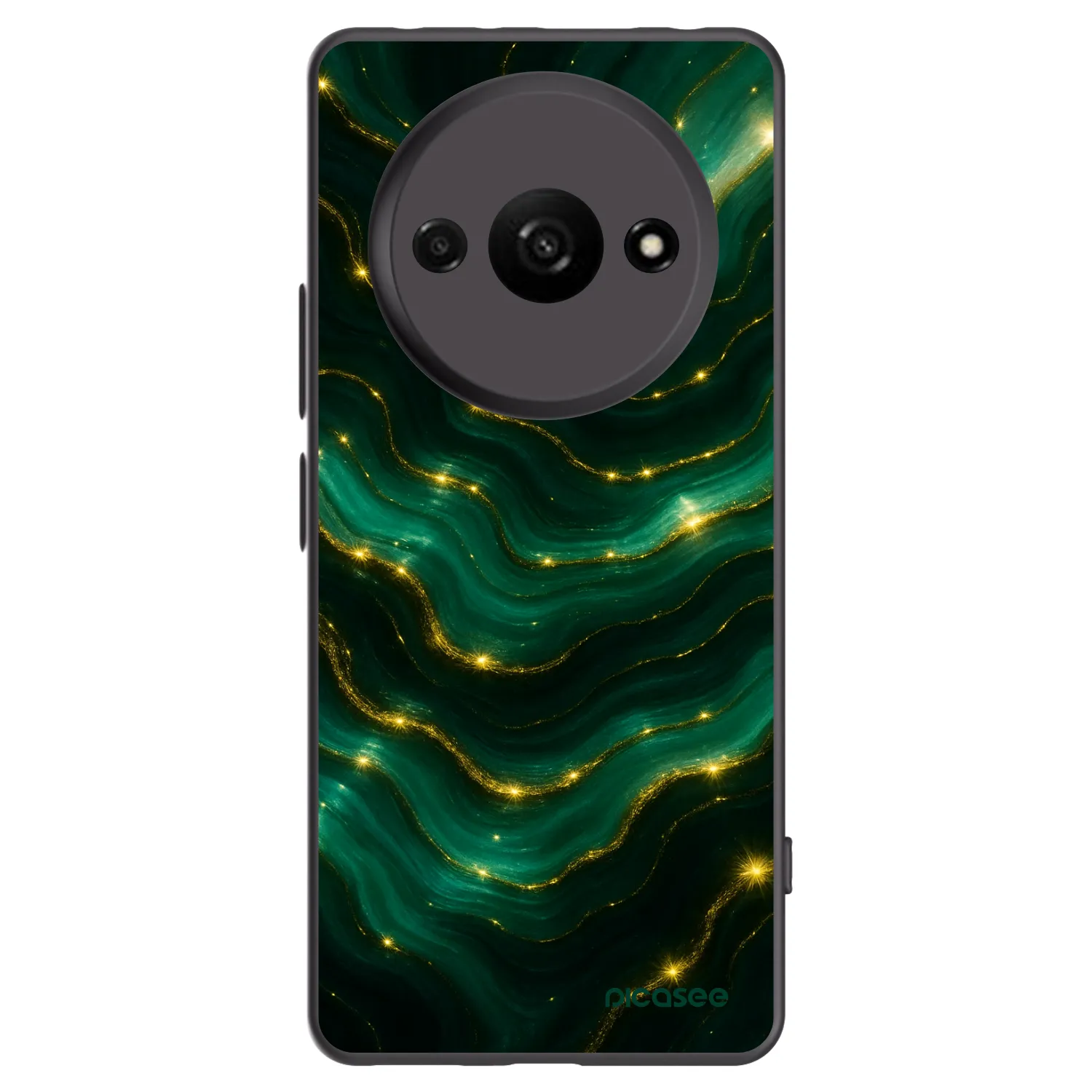 Picasee crna silikonska maskica za Xiaomi Redmi A3 - Emerald