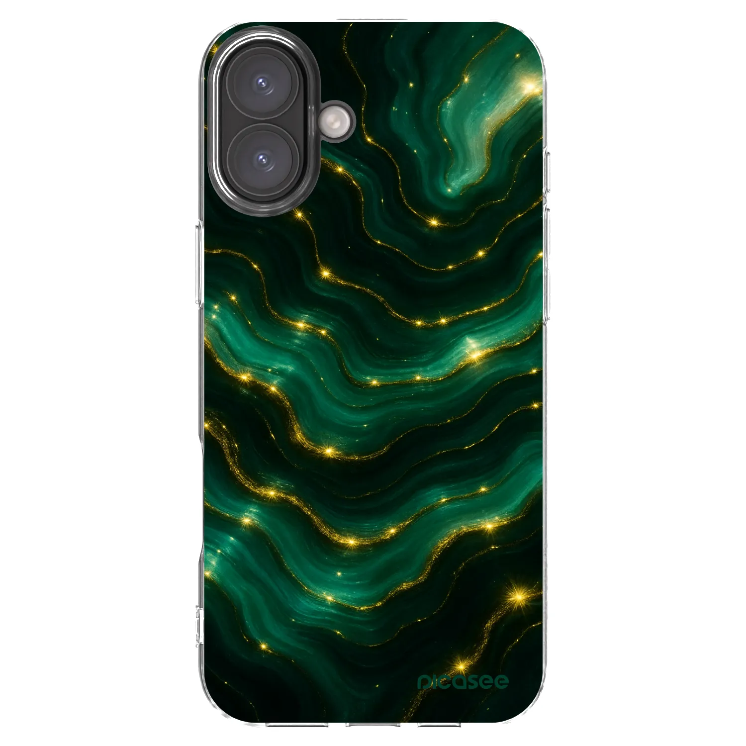 Picasee silikonska prozirna maskica za Apple iPhone 16 Plus - Emerald