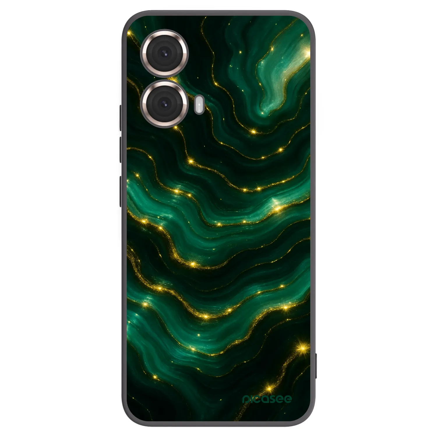 Picasee crna silikonska maskica za Motorola Moto G85 - Emerald