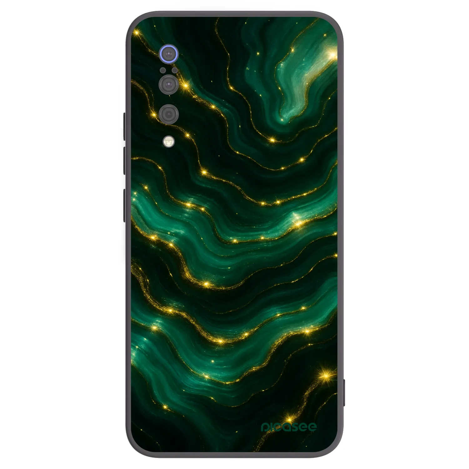 Picasee crna silikonska maskica za Xiaomi Mi 9 - Emerald