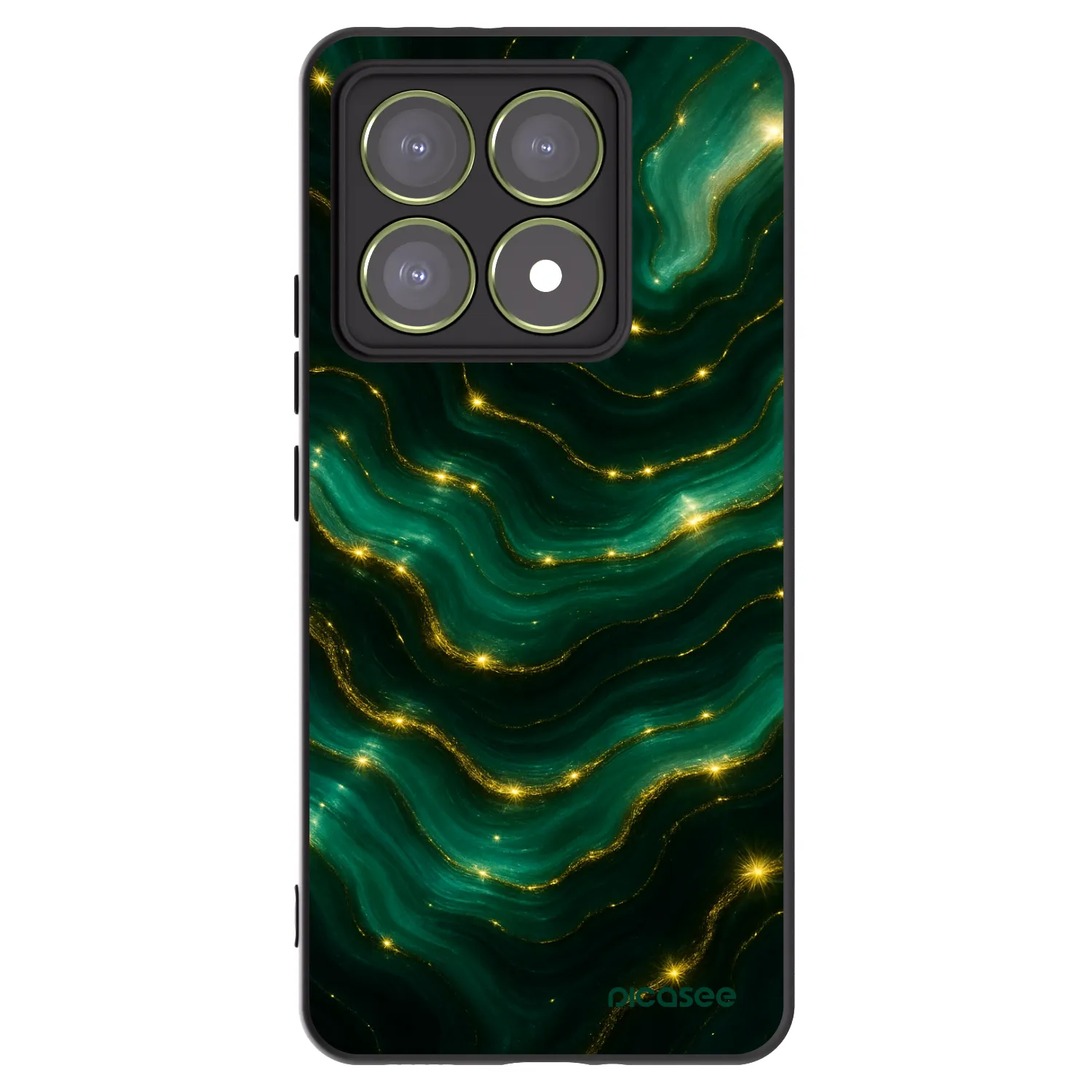 Picasee crna silikonska maskica za Xiaomi 14T - Emerald