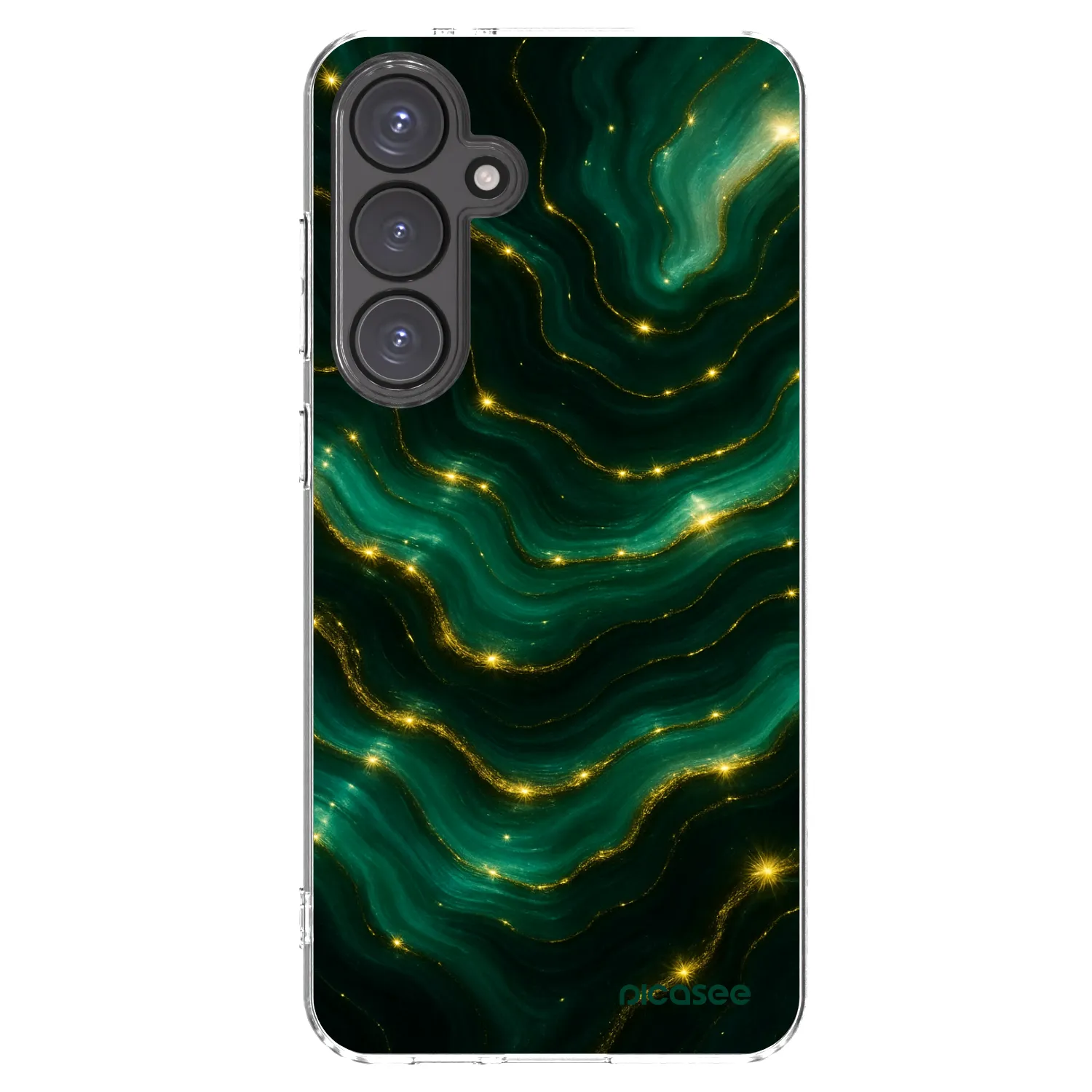 Picasee silikonska prozirna maskica za Samsung Galaxy S24 FE S721B - Emerald