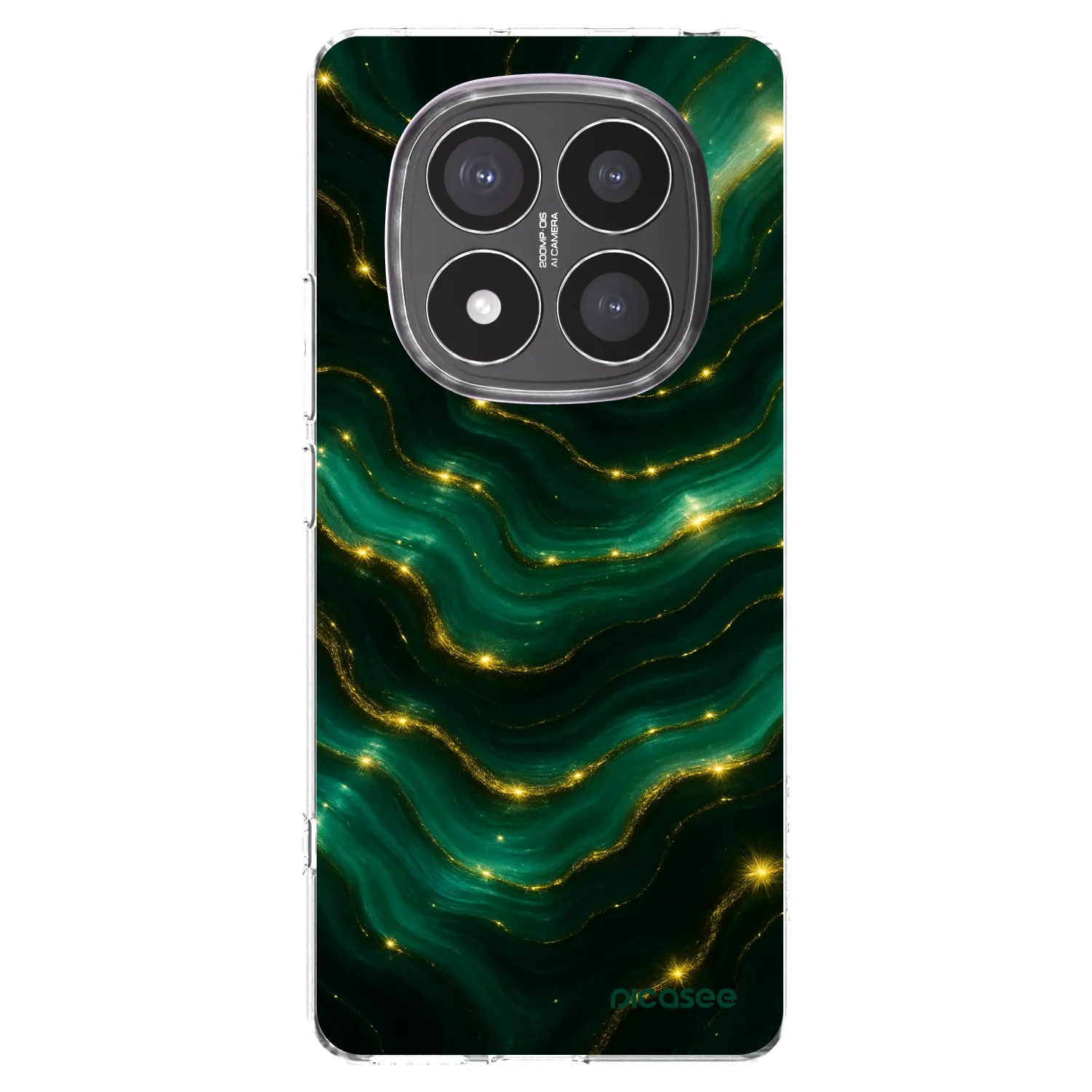 Picasee silikonska prozirna maskica za Xiaomi Redmi Note 14 Pro+ 5G - Emerald