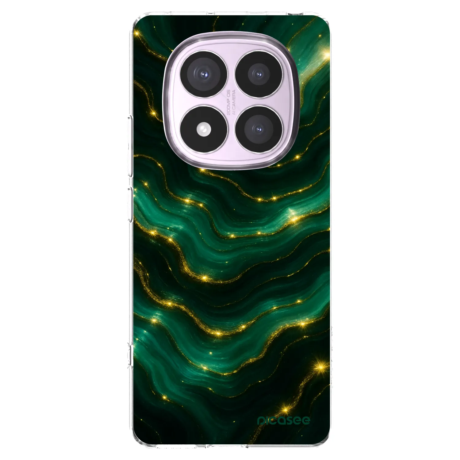 Picasee silikonska prozirna maskica za Xiaomi Redmi Note 14 Pro 5G - Emerald