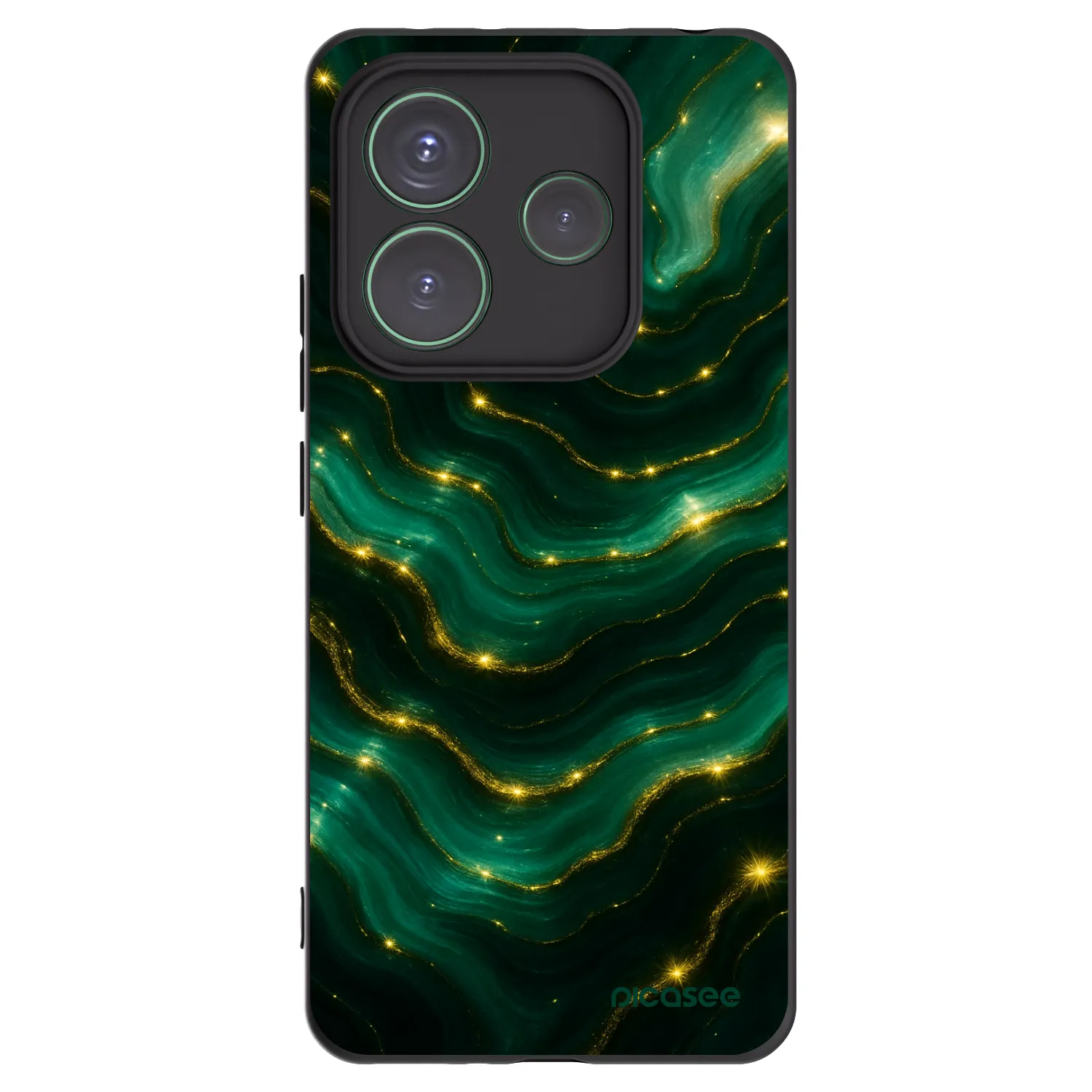 Picasee crna silikonska maskica za Xiaomi Redmi Note 14 5G - Emerald