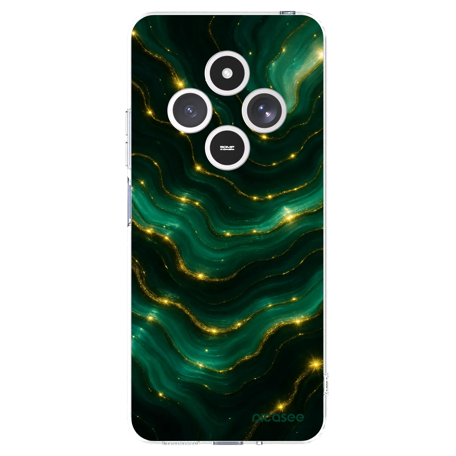 Picasee silikonska prozirna maskica za Xiaomi Redmi 14C - Emerald