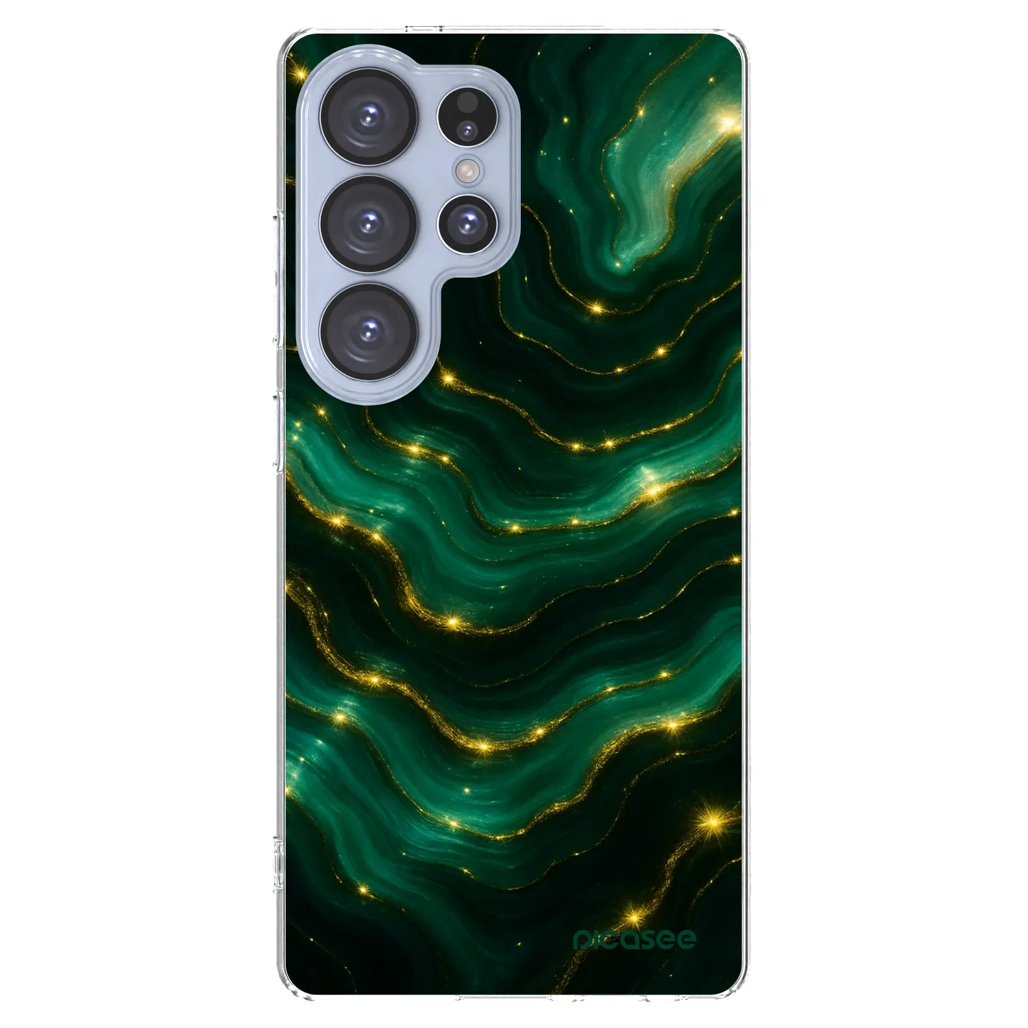 Picasee silikonska prozirna maskica za Samsung Galaxy S25 Ultra 5G - Emerald