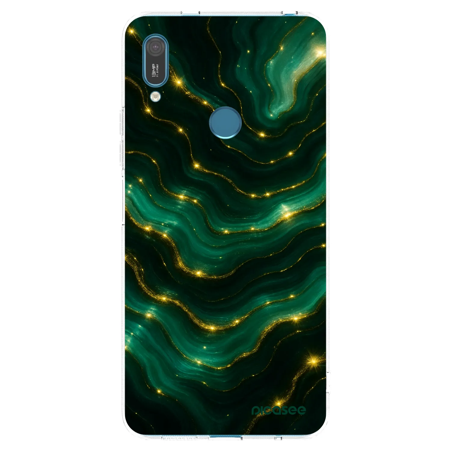 Picasee silikonska prozirna maskica za Huawei Y7 2019 - Emerald