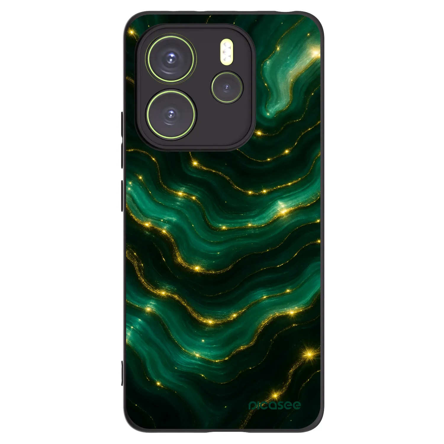 Picasee crna silikonska maskica za Xiaomi Redmi Note 14 4G - Emerald