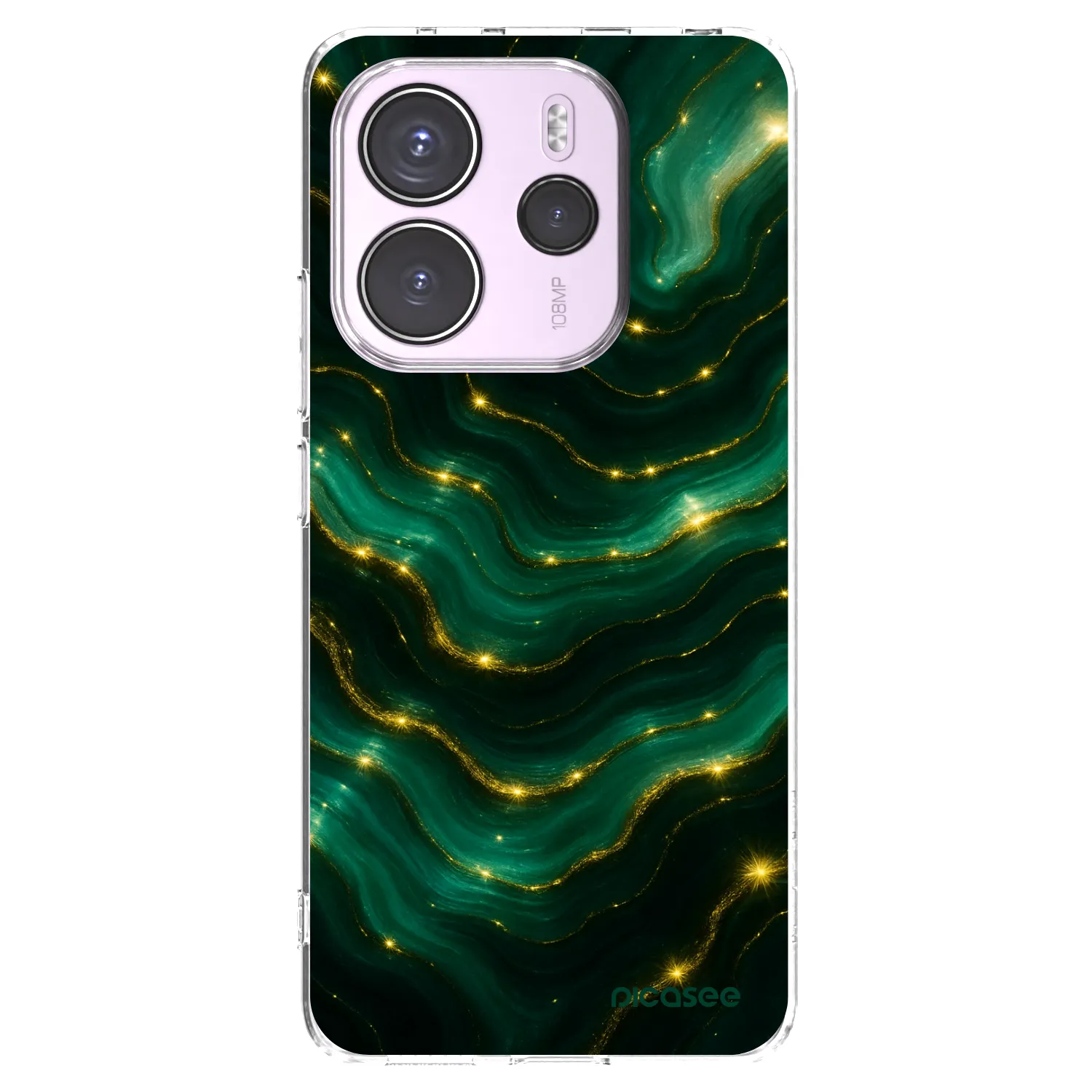 Picasee silikonska prozirna maskica za Xiaomi Redmi Note 14 4G - Emerald