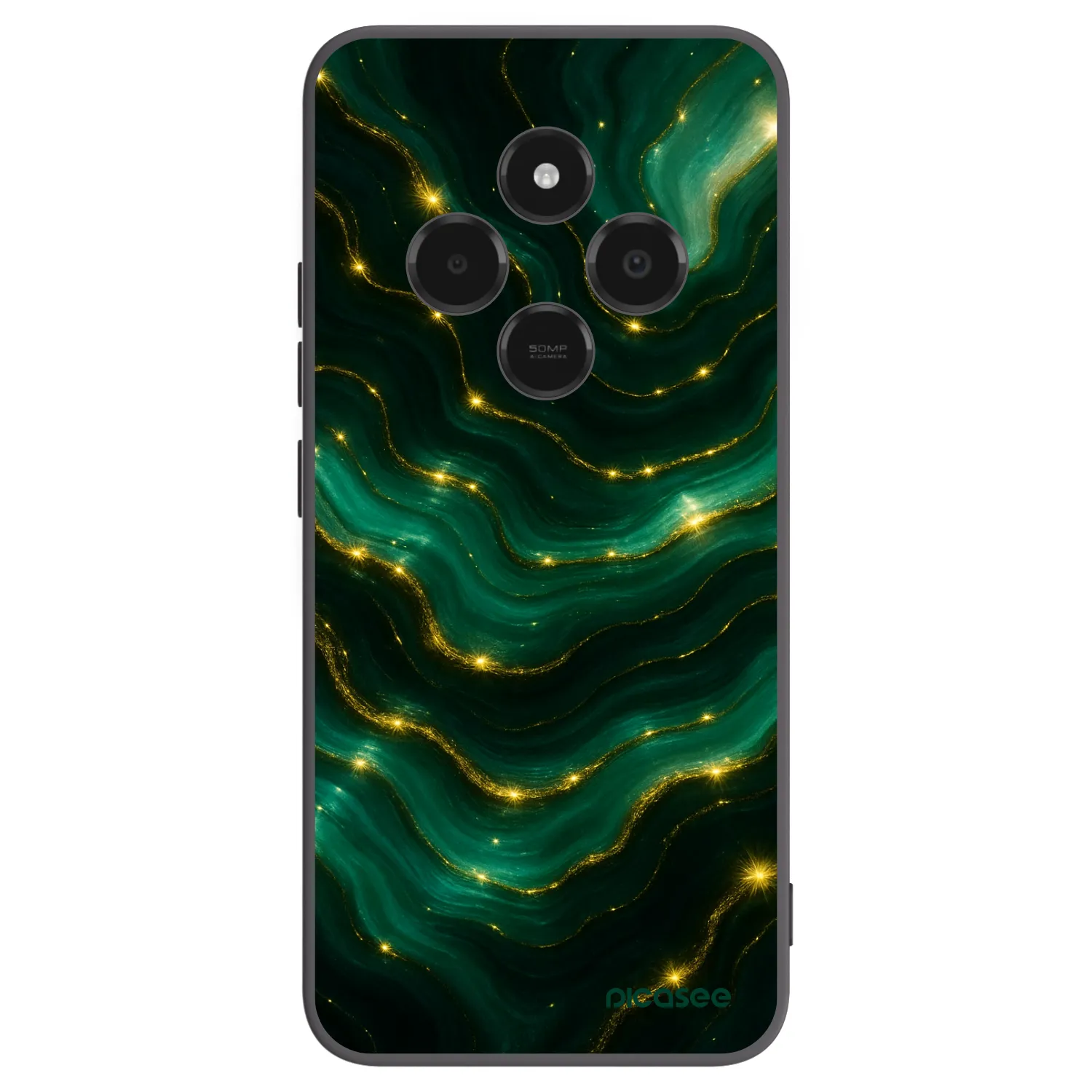 Picasee crna silikonska maskica za Xiaomi Poco C75 - Emerald
