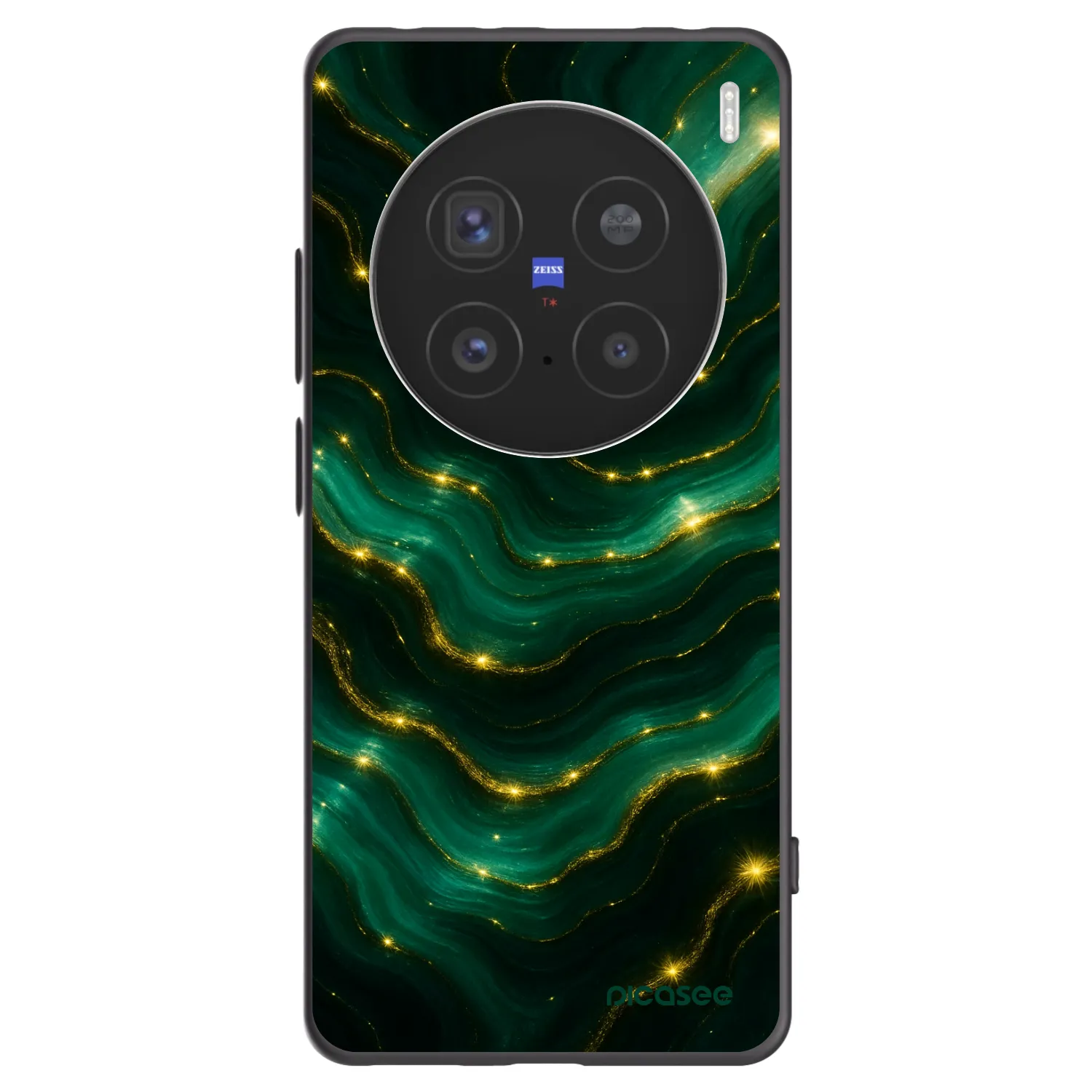 Picasee crna silikonska maskica za Vivo X200 Pro - Emerald