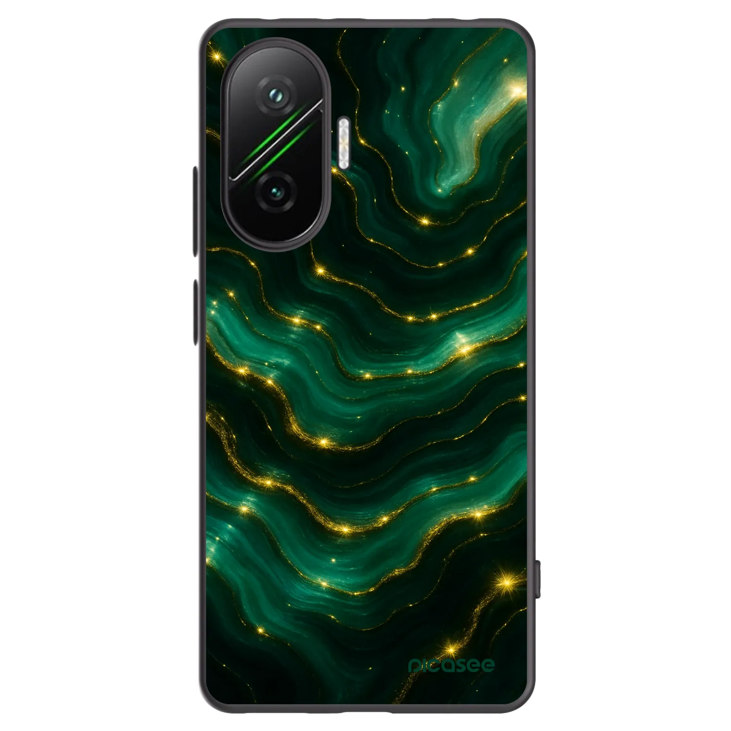 Picasee crna silikonska maskica za Xiaomi Poco F7 Pro 5G - Emerald