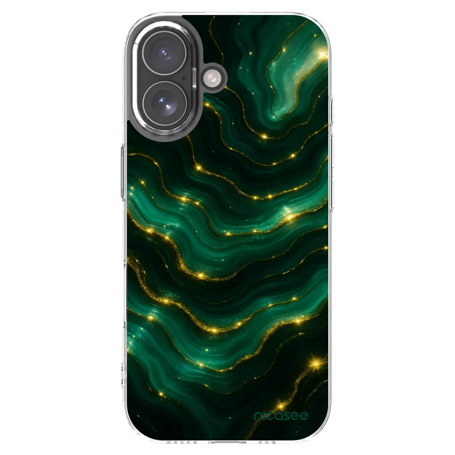 Picasee silikonska prozirna maskica za Apple iPhone 17 - Emerald