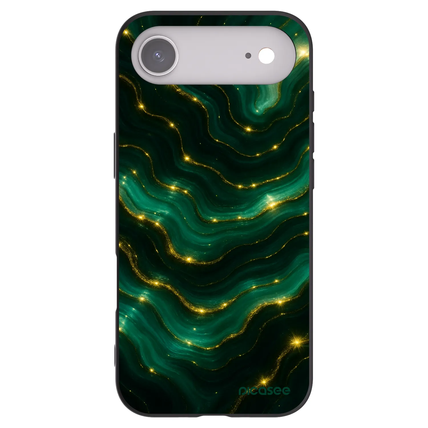 Picasee crna silikonska maskica za Apple iPhone Air - Emerald