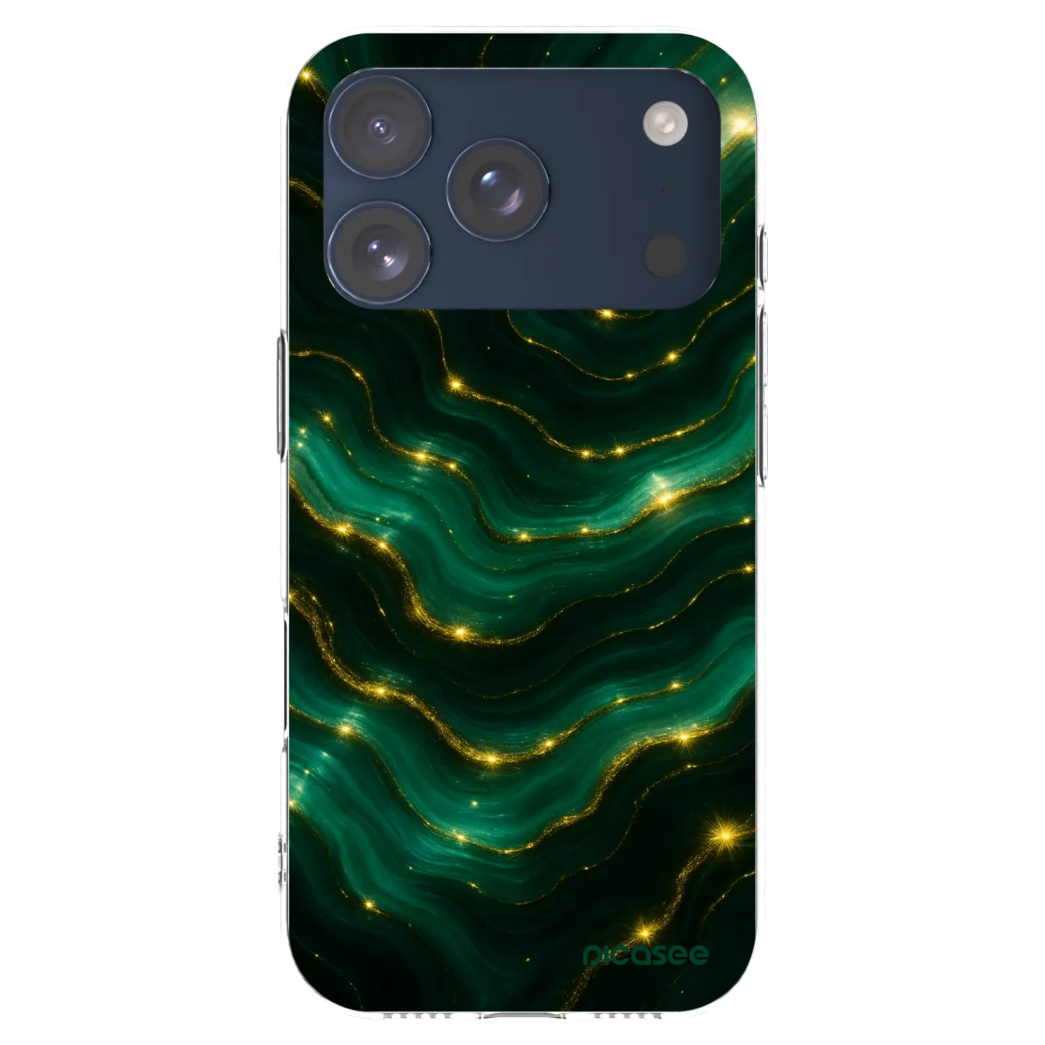 Picasee silikonska prozirna maskica za Apple iPhone 17 Pro - Emerald
