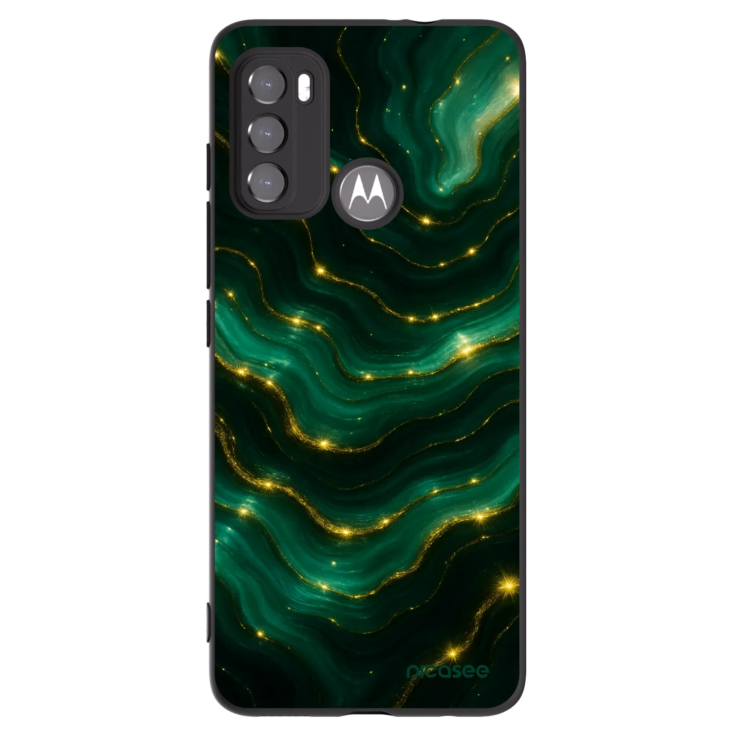 Picasee crna silikonska maskica za Motorola Edge 60 5G - Emerald