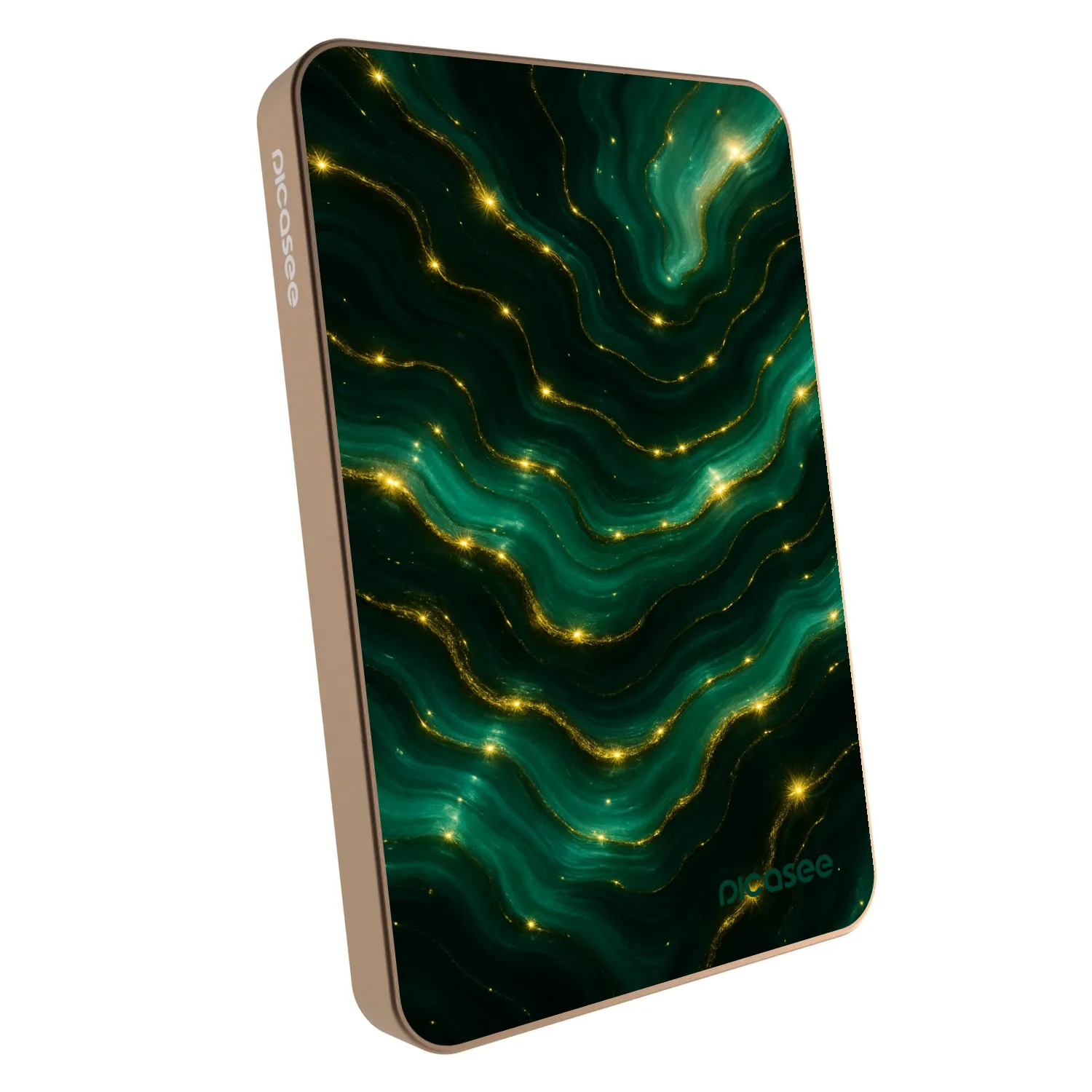 Picasee Prijenosni punjač s MagSafe 5 000 mAh Zlatni - Emerald