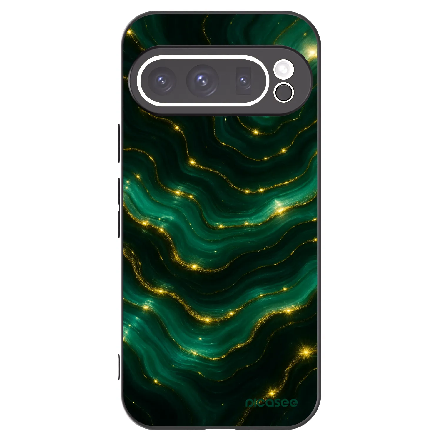 Picasee crna silikonska maskica za Google Pixel 9 Pro XL - Emerald