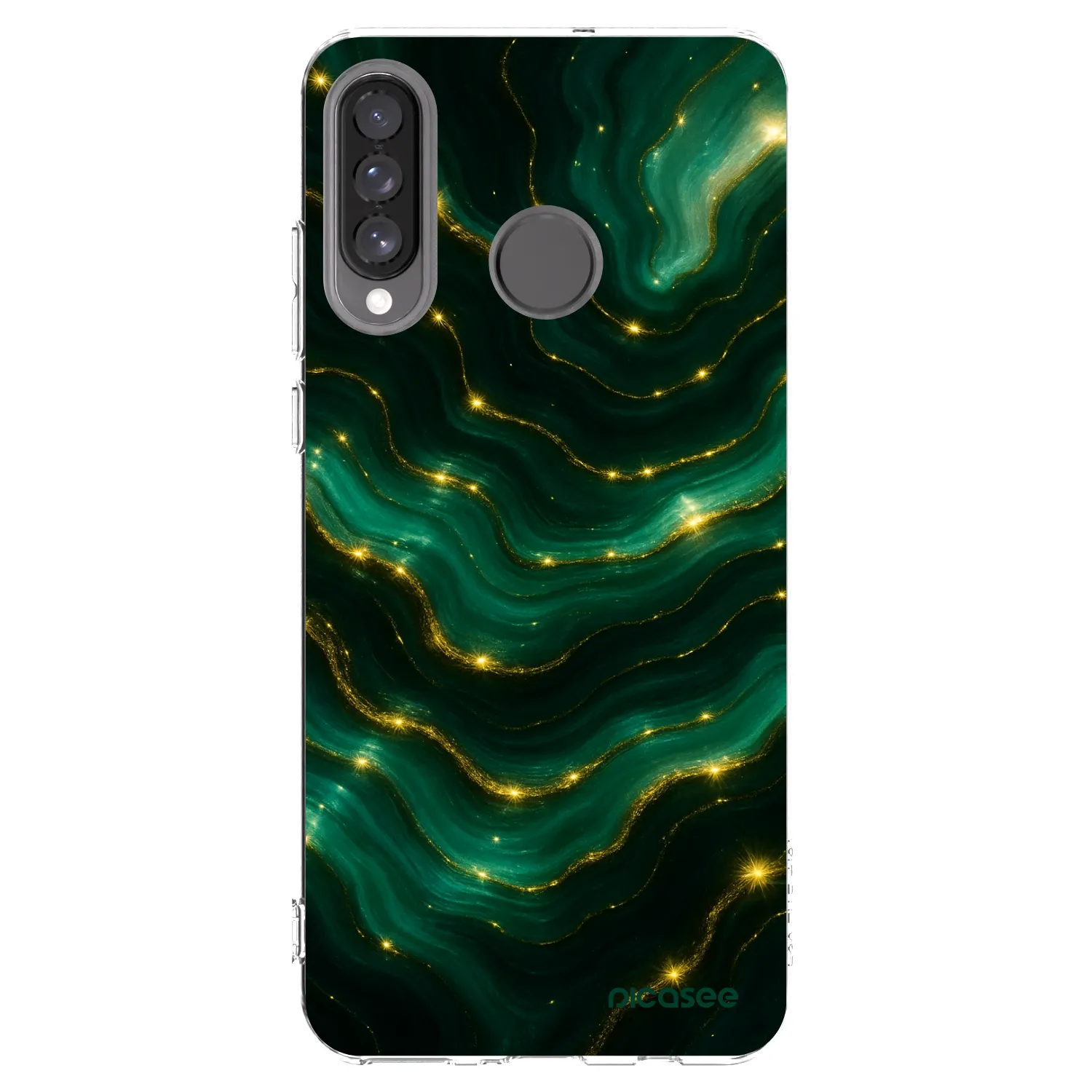 Picasee silikonska prozirna maskica za Huawei P30 Lite - Emerald