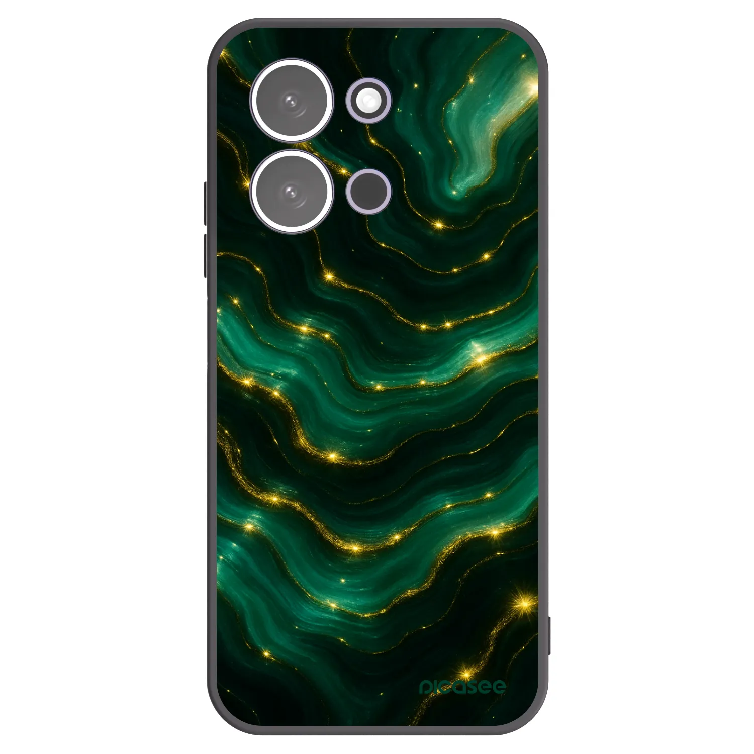 Picasee crna silikonska maskica za Xiaomi Redmi 15C 5G - Emerald