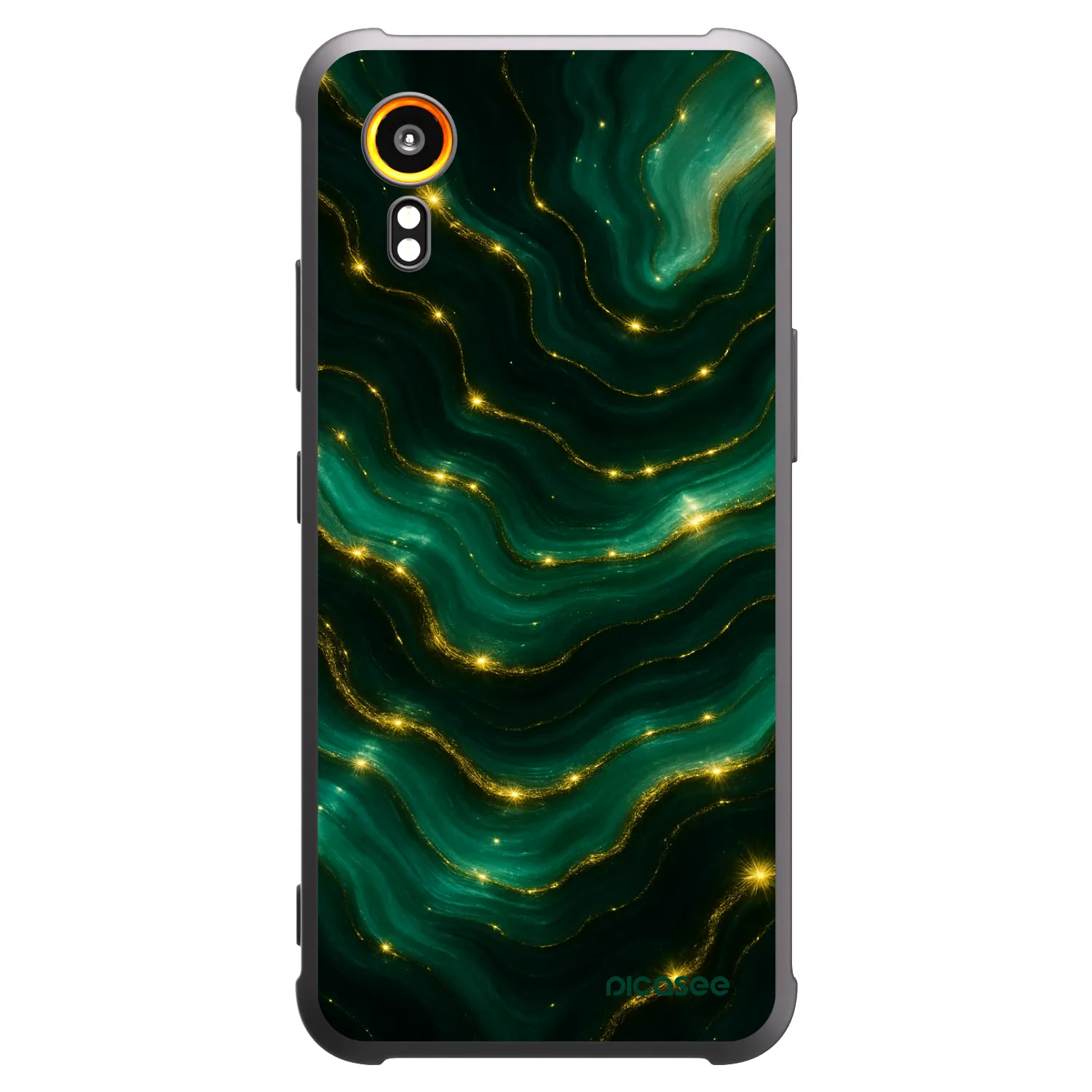 Picasee crna silikonska maskica za Samsung Galaxy Xcover 7 - Emerald