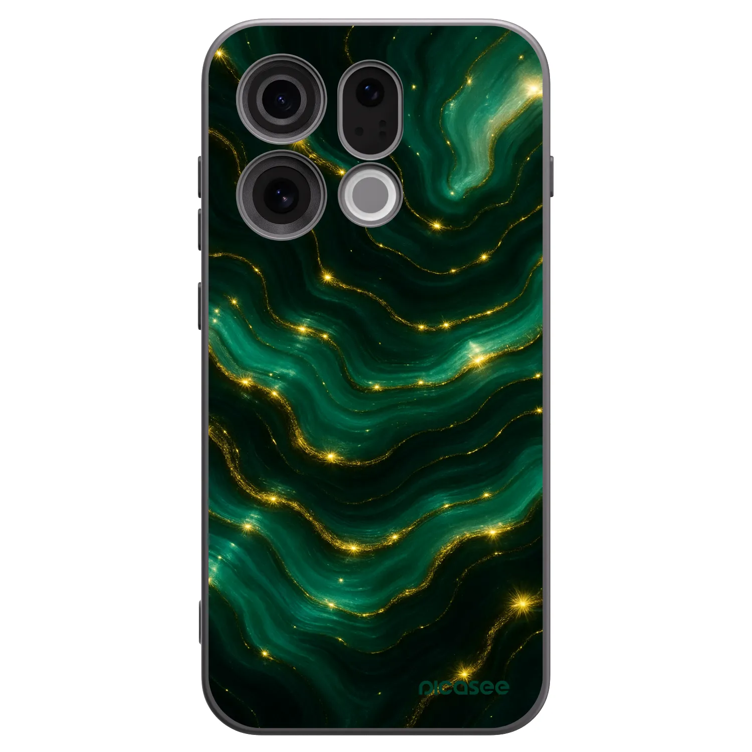 Picasee crna silikonska maskica za OPPO Find X9 - Emerald